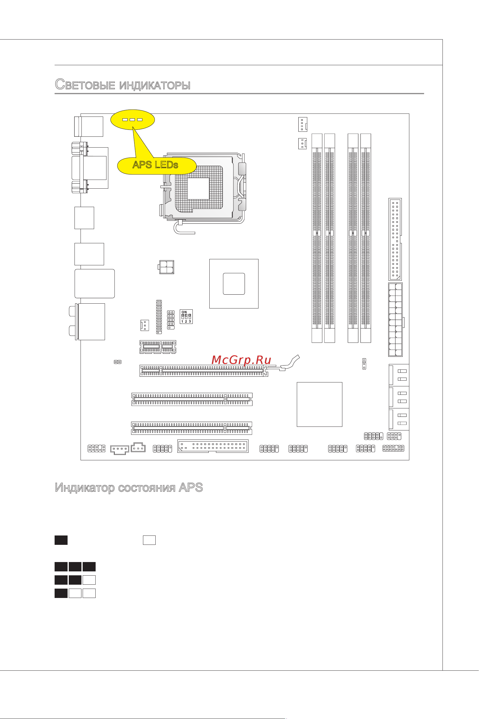 MSI G43TM-E51 V1.1(FOR EUP) [135/148] Световые индикаторы