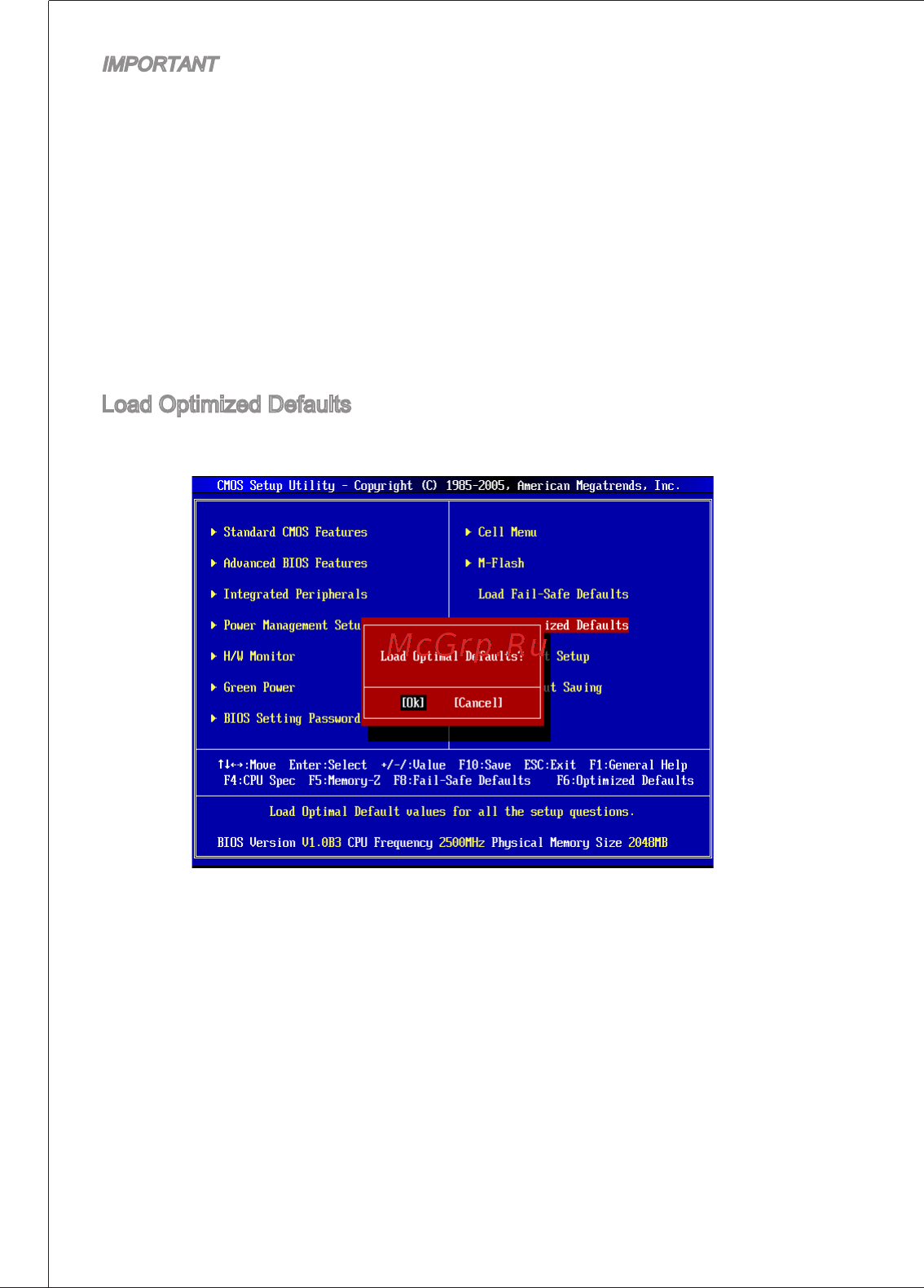 MSI G41M-P34 [26/155] Load optimized defaults