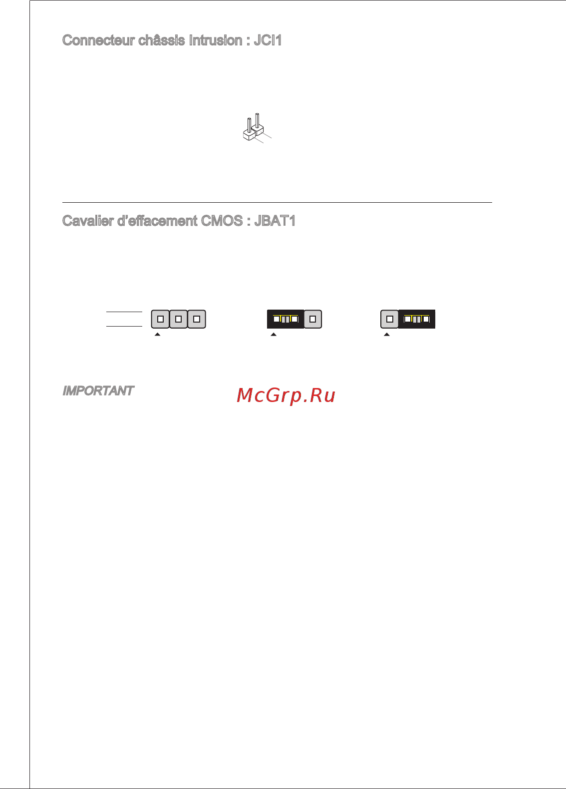 MSI G41M-P34 [56/155] Cavalier d effacement cmos jbat1