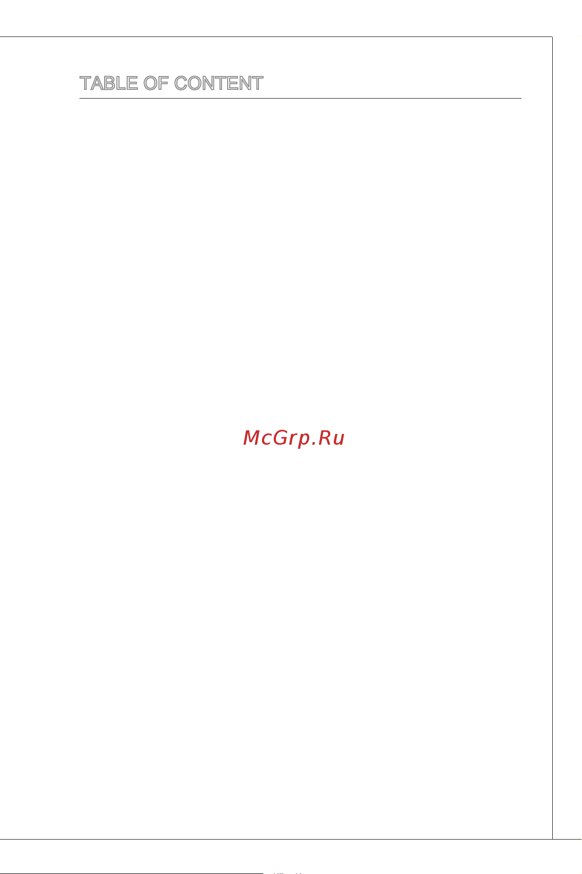 MSI G41M-P35 [7/153] Table of content