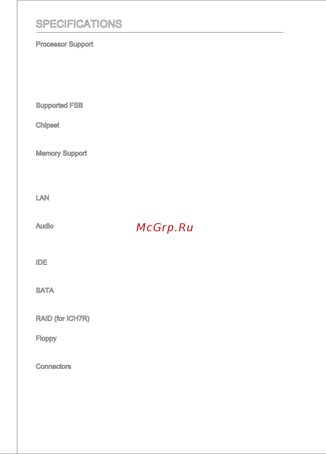 MSI G41TM-E43 [10/153] Specifications