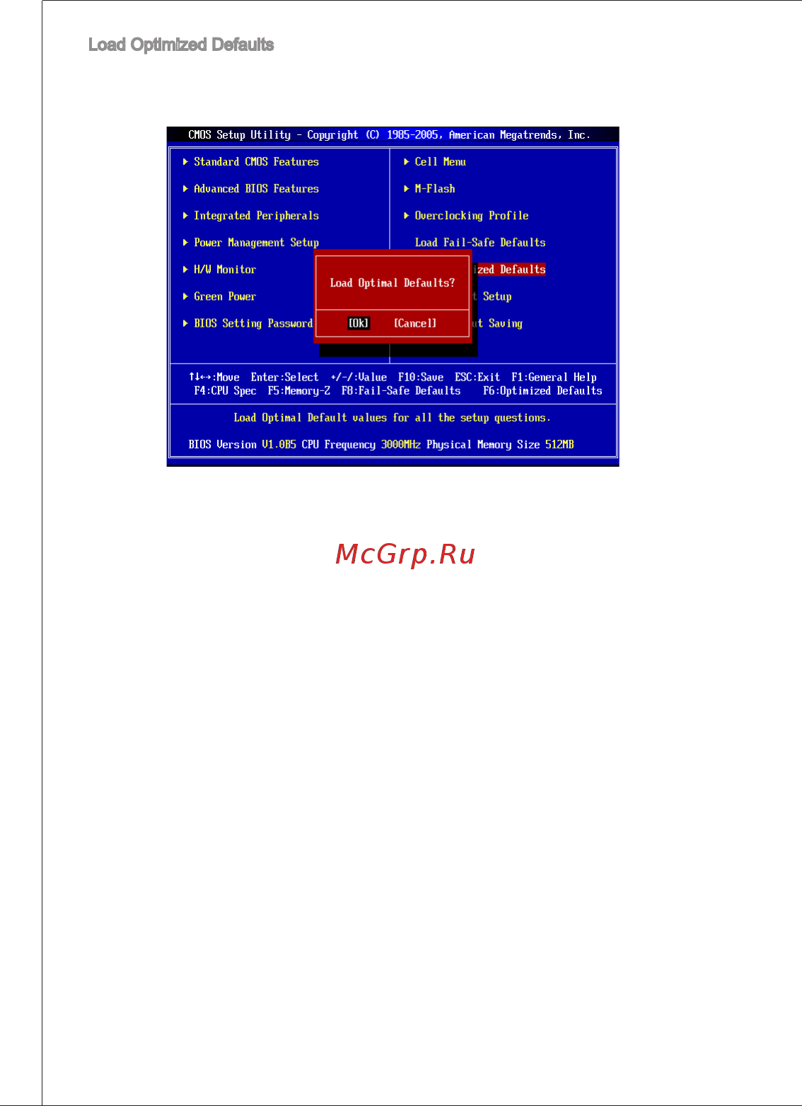 MSI 880GM-E35 [30/185] Load optimized defaults you can load the default values provided by the mainboard manufacturer for the stable performance