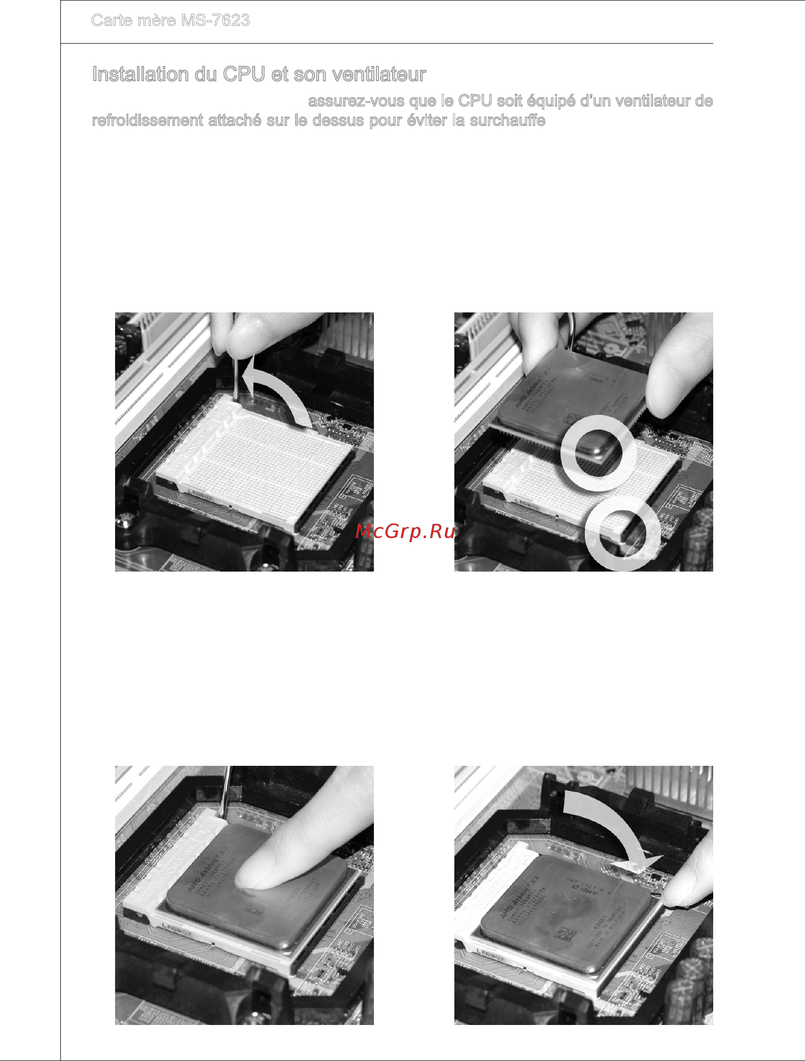MSI 880GM-P51 [84/146] Installat on du cpu et son vent lateur