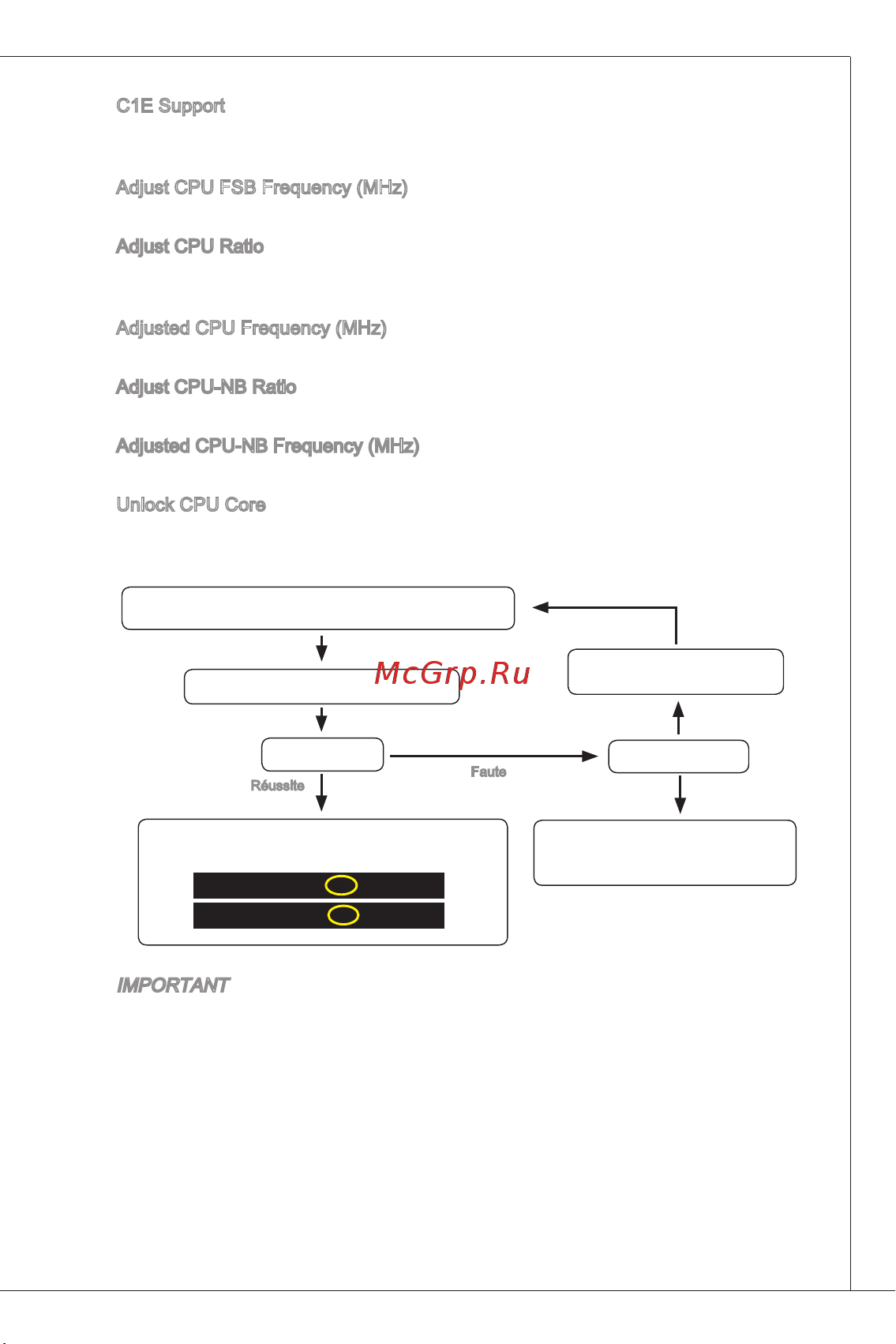 MSI 880GMA-E41 [65/169] Unlock cpu core cet article sert à déverrouiller le coeur du cpu veuillez vous référer aux procé dures ci dessous pour le déverrouiller dans le réglage bios