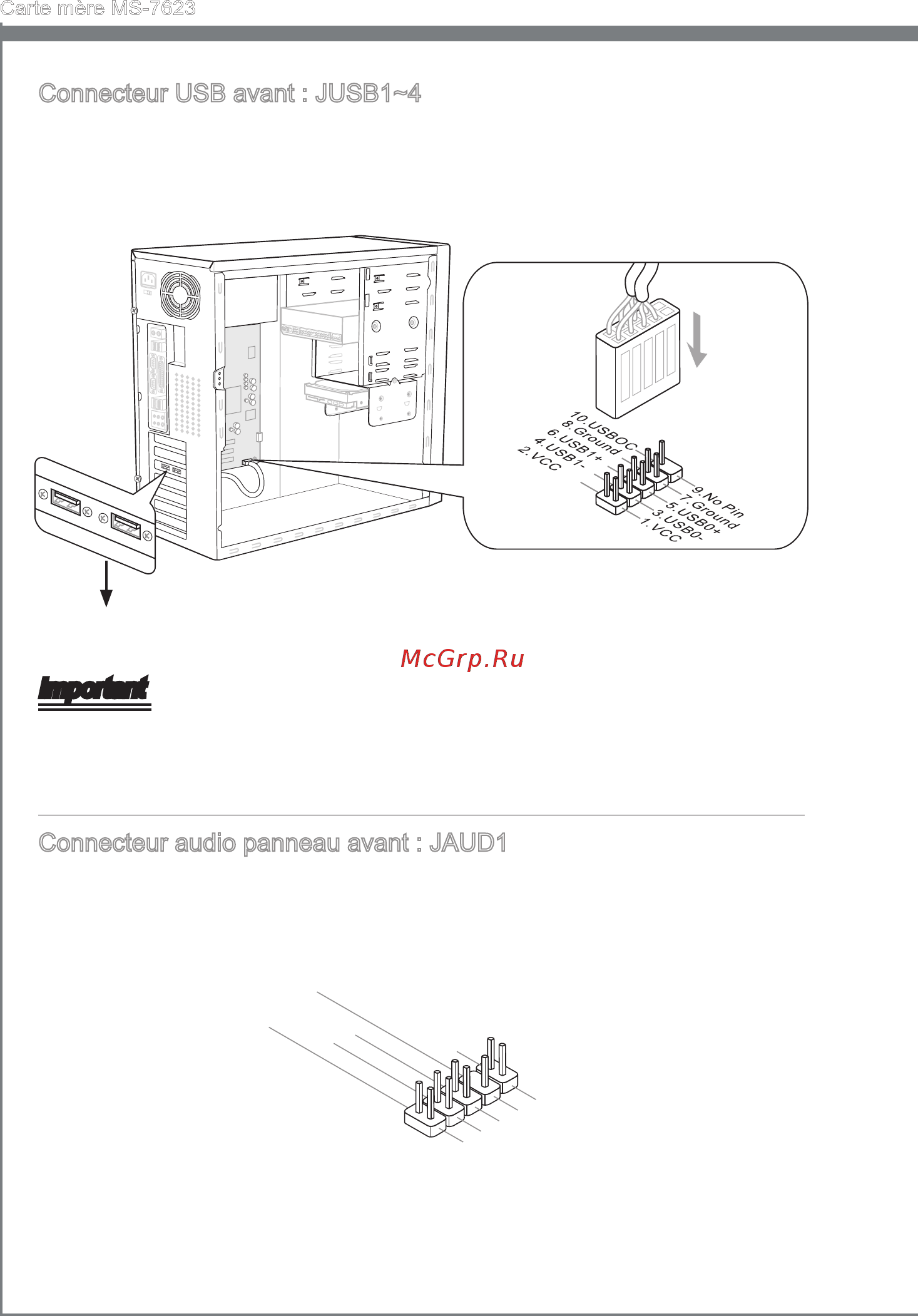 MSI 880GMA-E45 [94/146] Connecteur usb avant jusb1 4