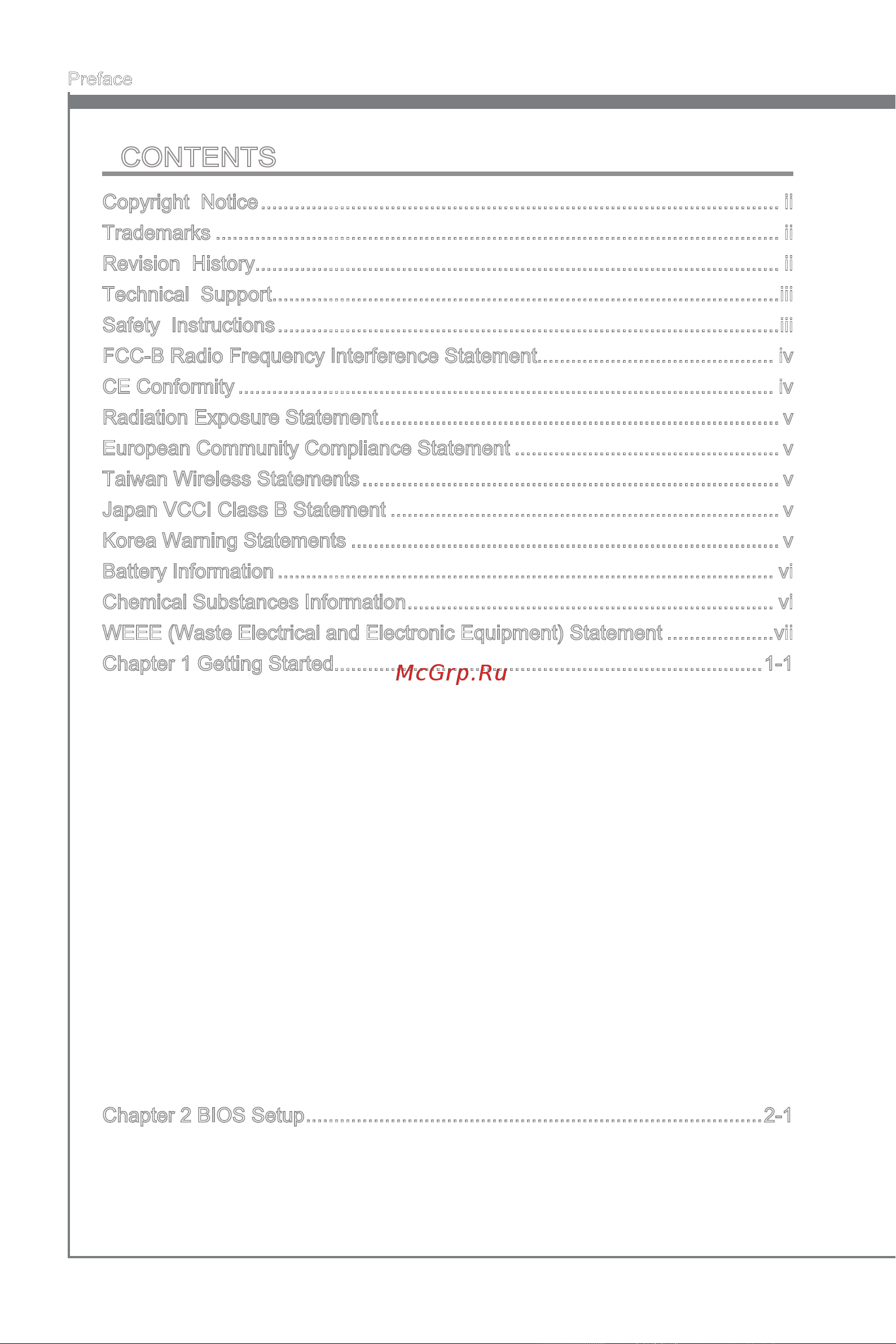 MSI FM2-A75MA-P33 [10/84] Contents