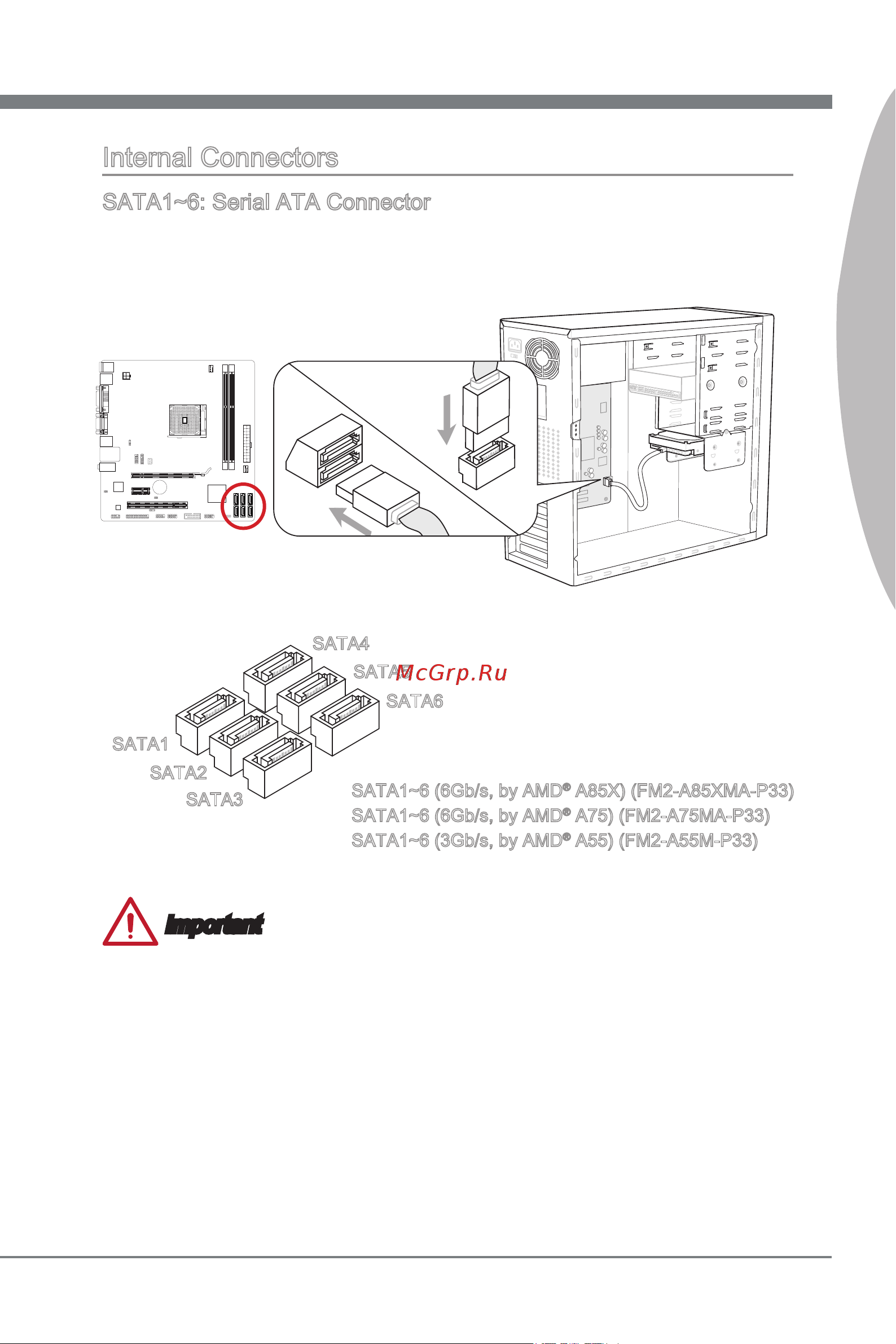 MSI FM2-A75MA-P33 [31/84] Sata1 6 serial ata connector