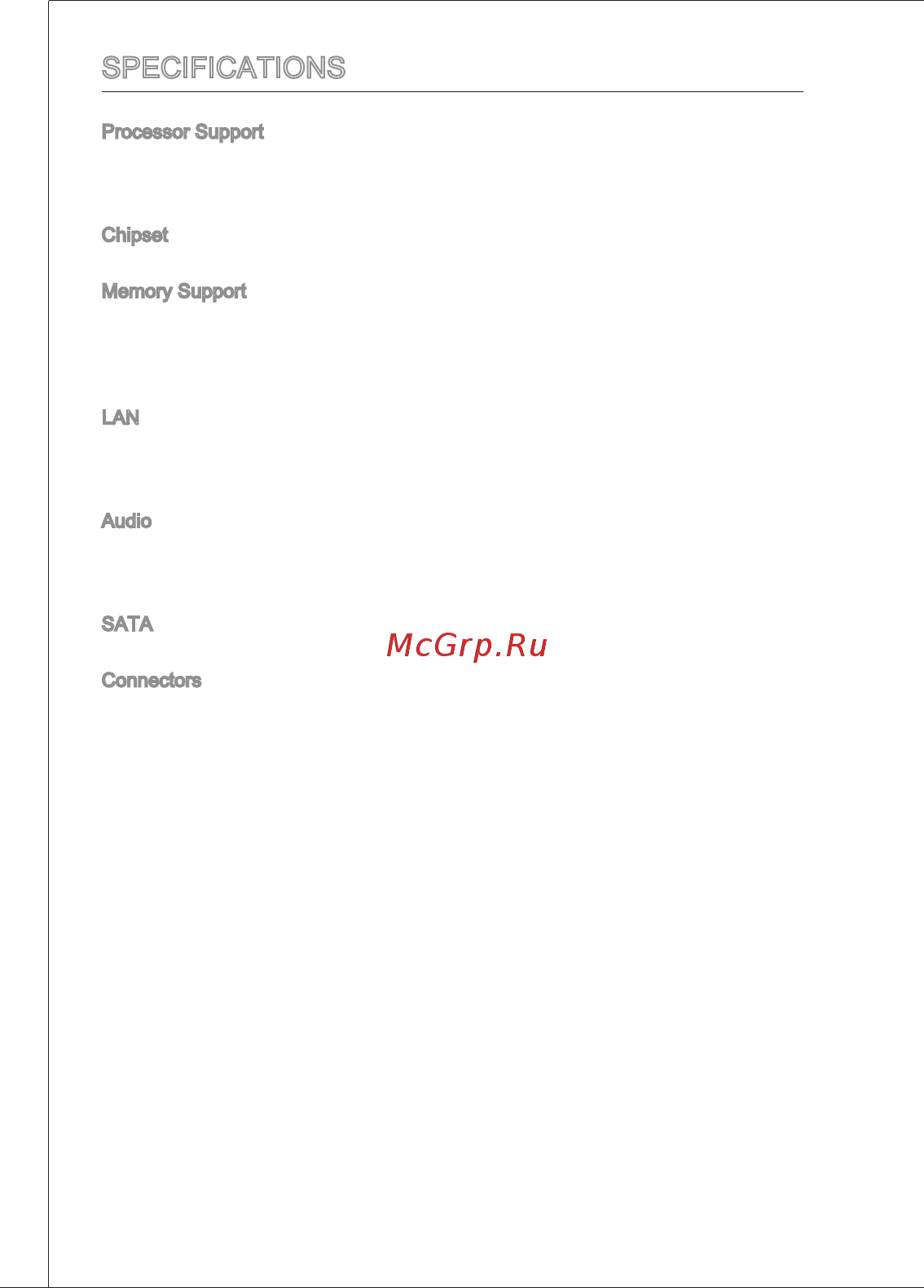 MSI H61M-P22 (B3) [12/155] Specifications