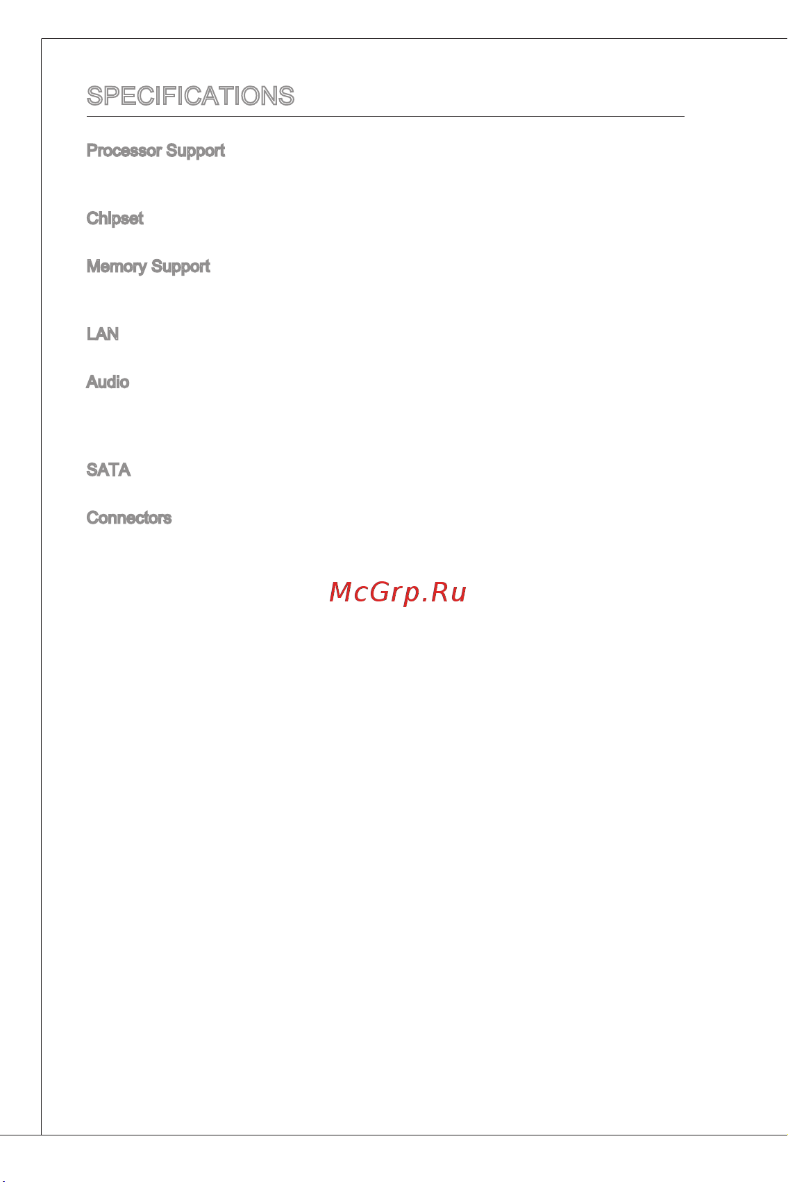 MSI H61M-E33 (G3) [12/171] Specifications