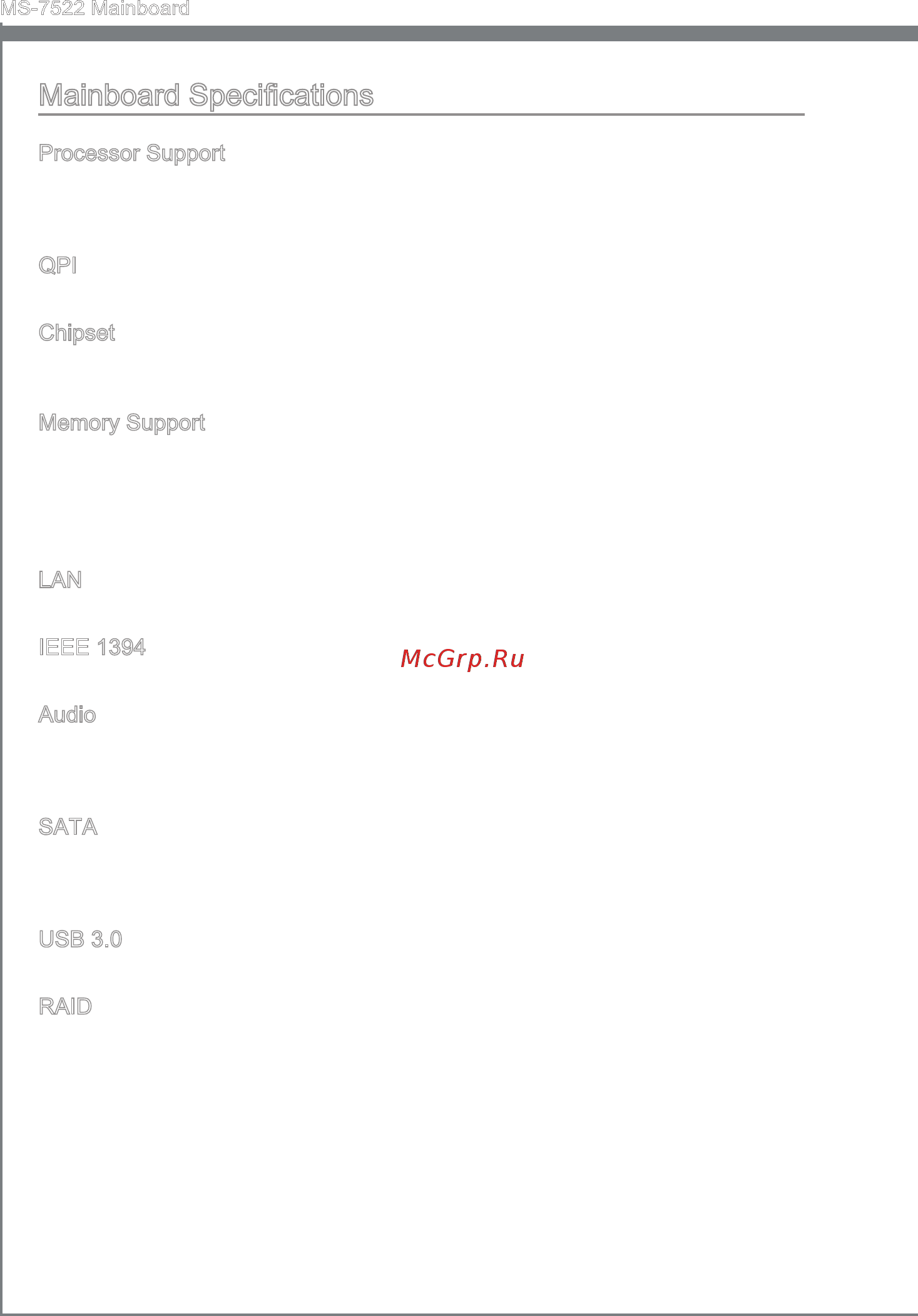 MSI X58A-GD45 [12/170] Processor support