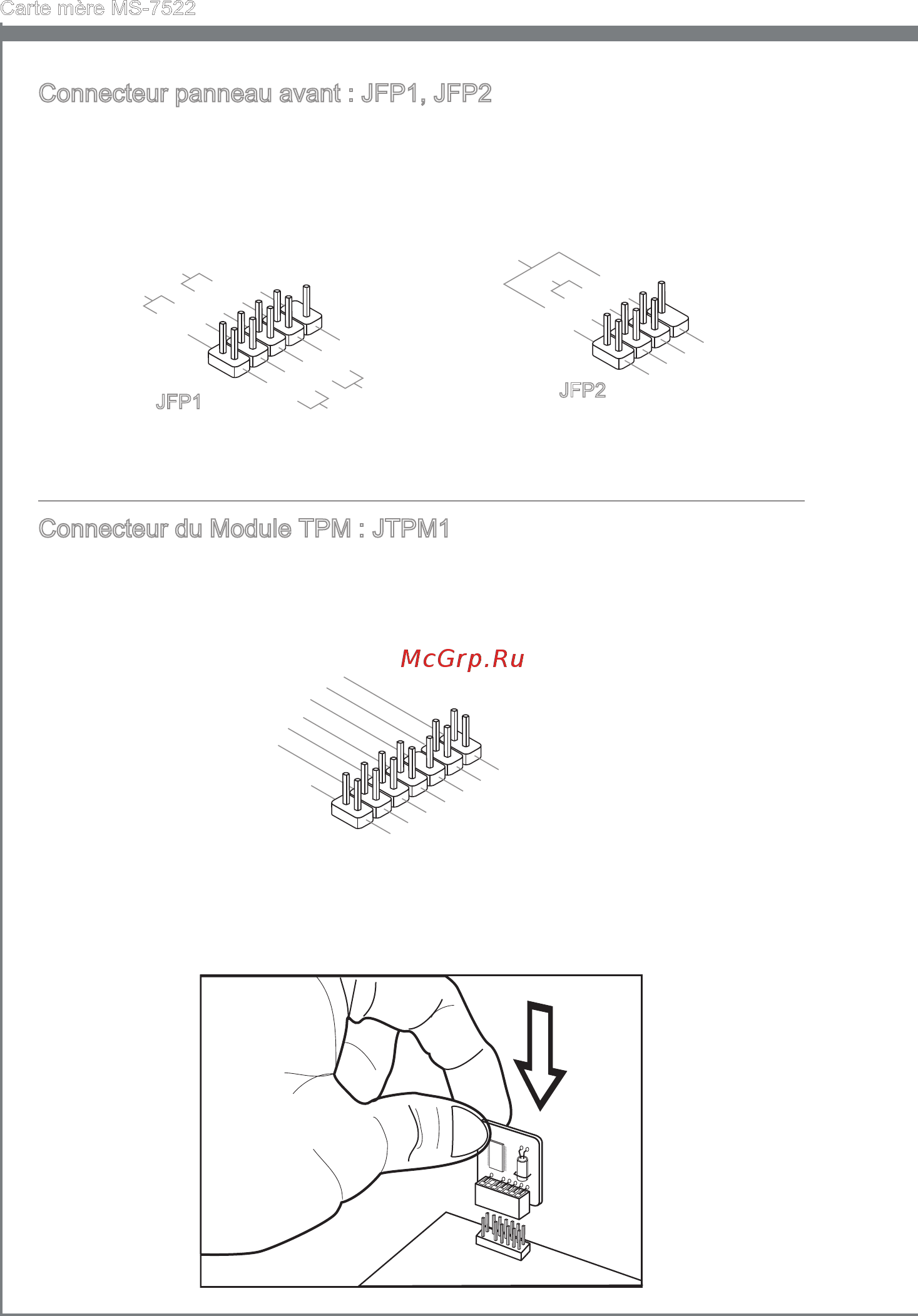 MSI X58A-GD65 [106/162] Connecteur du module tpm jtpm1