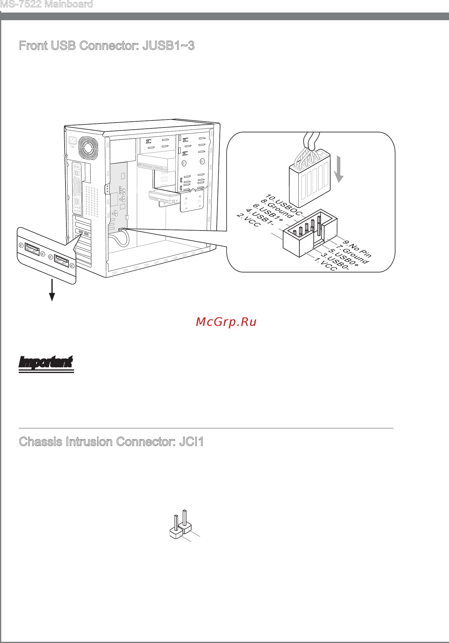 MSI X58A-GD65 [28/162] Chassis intrusion connector jci1