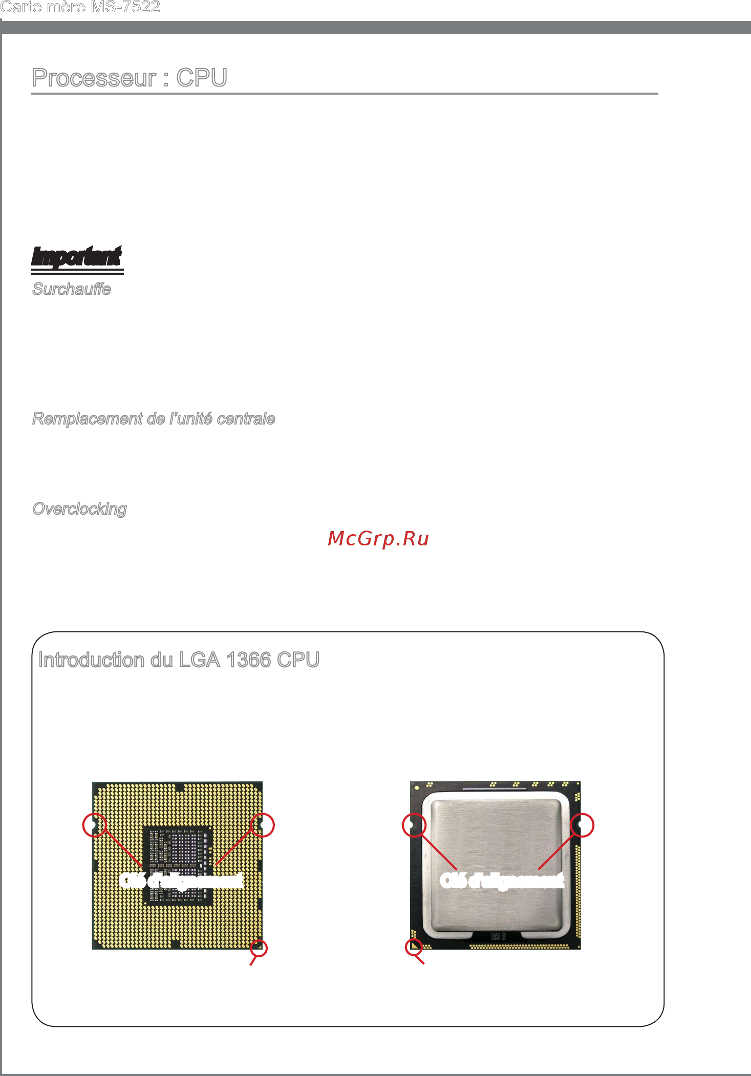 MSI X58A-GD65 [92/162] Processeur cpu