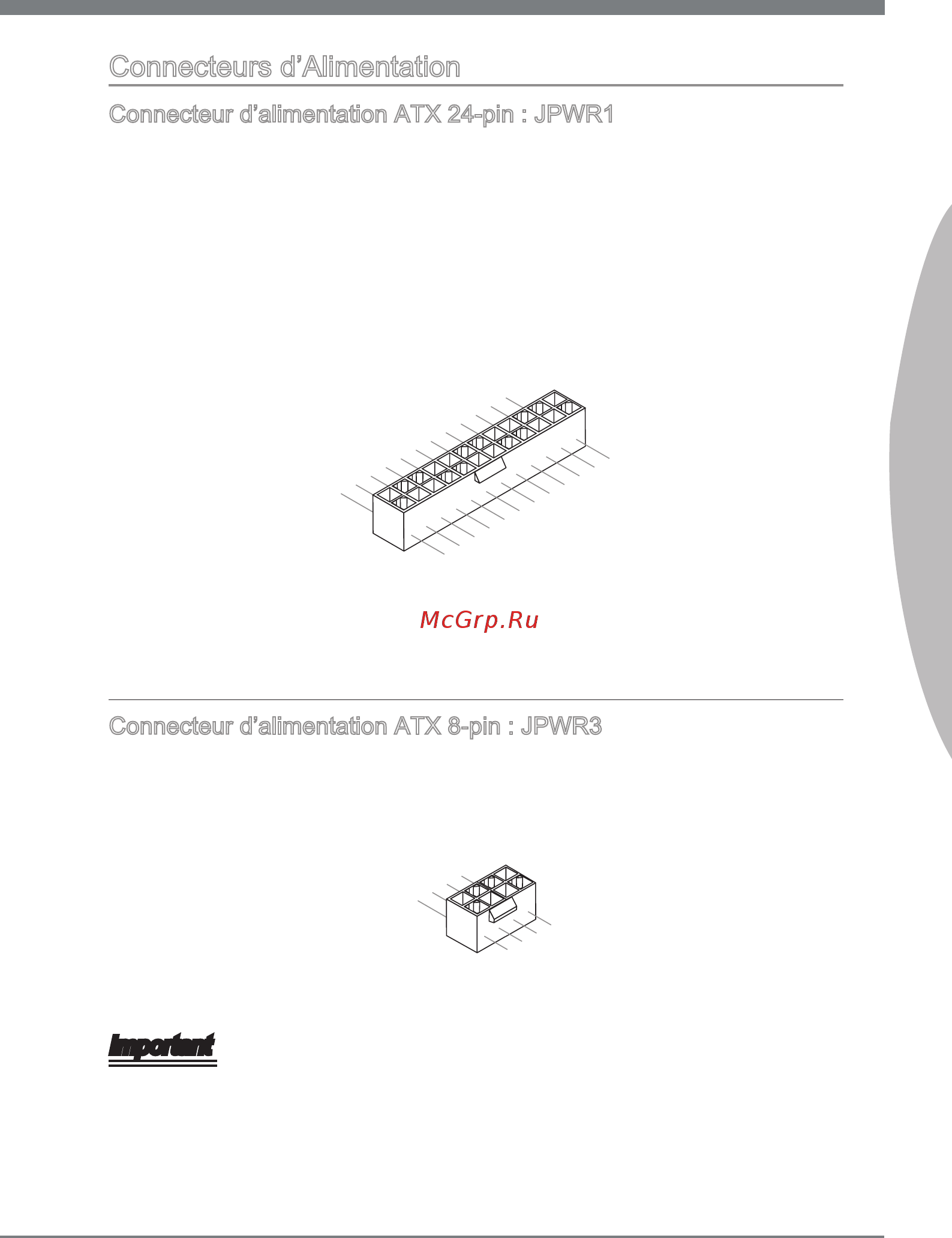 MSI X58A-GD65 [99/162] Connecteurs d alimentation