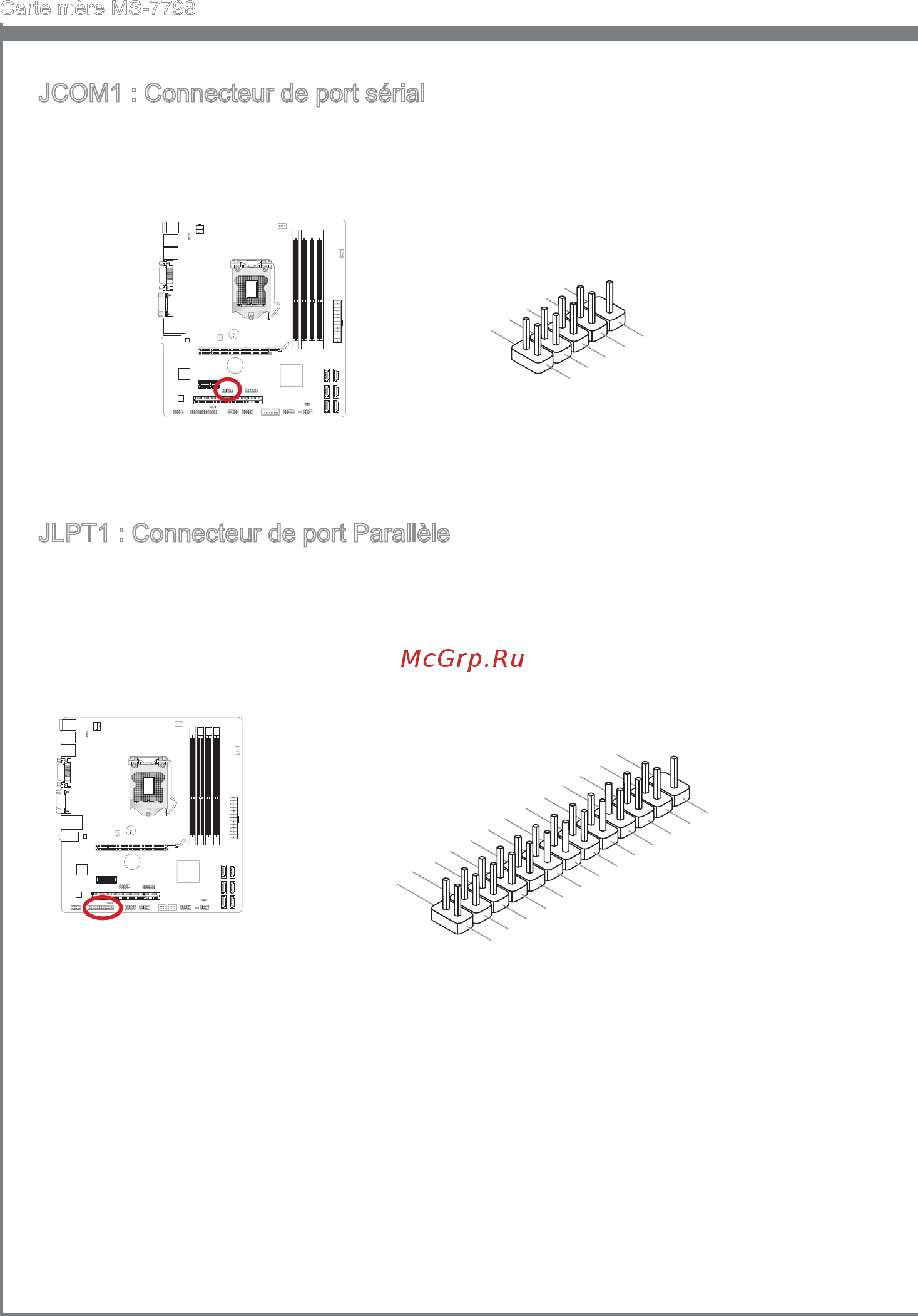 MSI B75MA-P45 [110/162] Jlpt1 connecteur de port parallèle