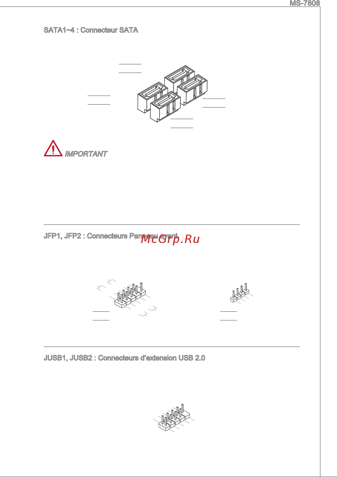 MSI B75MA-P33 [69/204] Jfp1 jfp2 connecteurs panneau avant