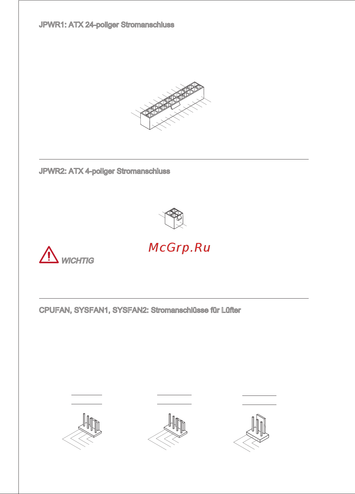 MSI B75MA-P33 [92/204] Cpufan sysfan1 sysfan2 stromanschlüsse für lüfter
