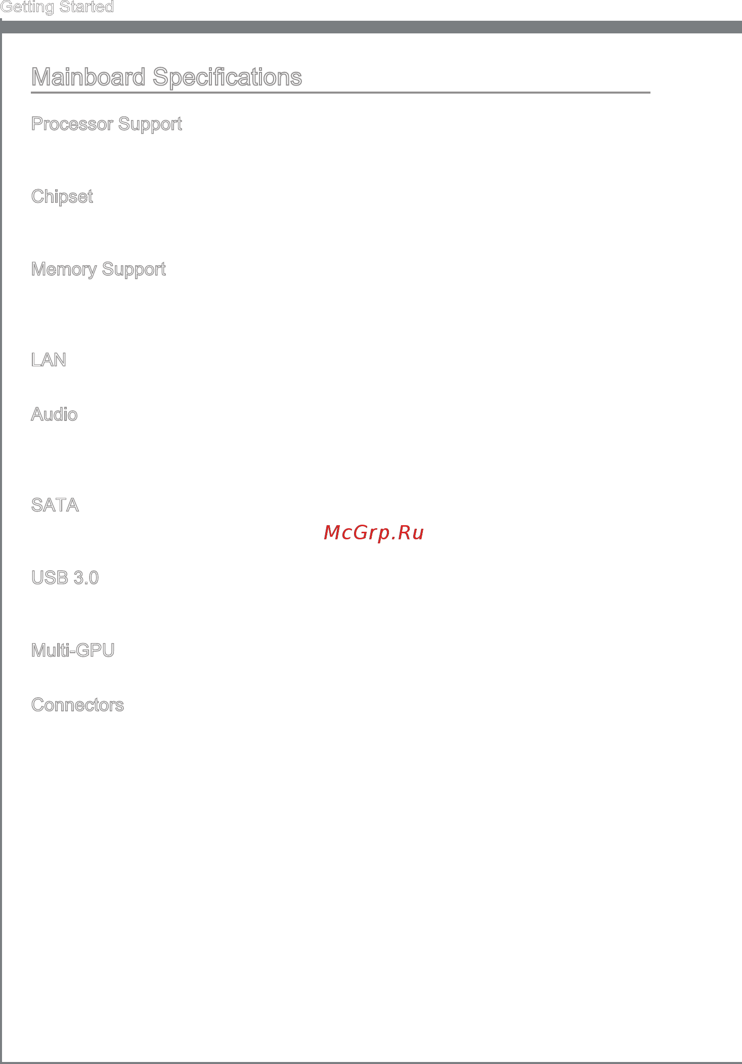 MSI B75MA-G43 [14/76] Ma nboard spec ficat ons