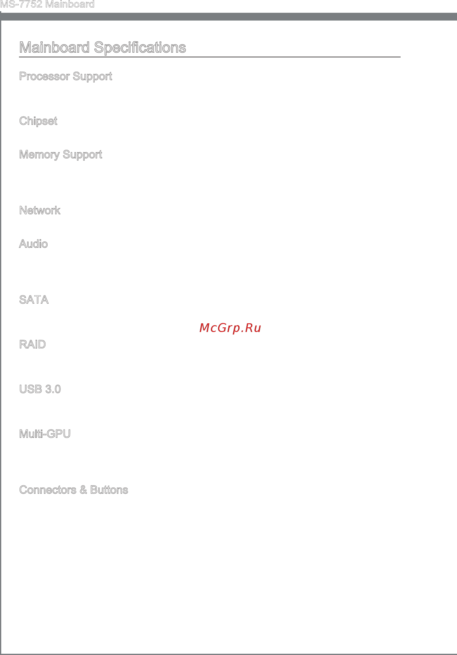 MSI Z77A-G45 THUNDERBOLT [14/180] Ma nboard spec ficat ons