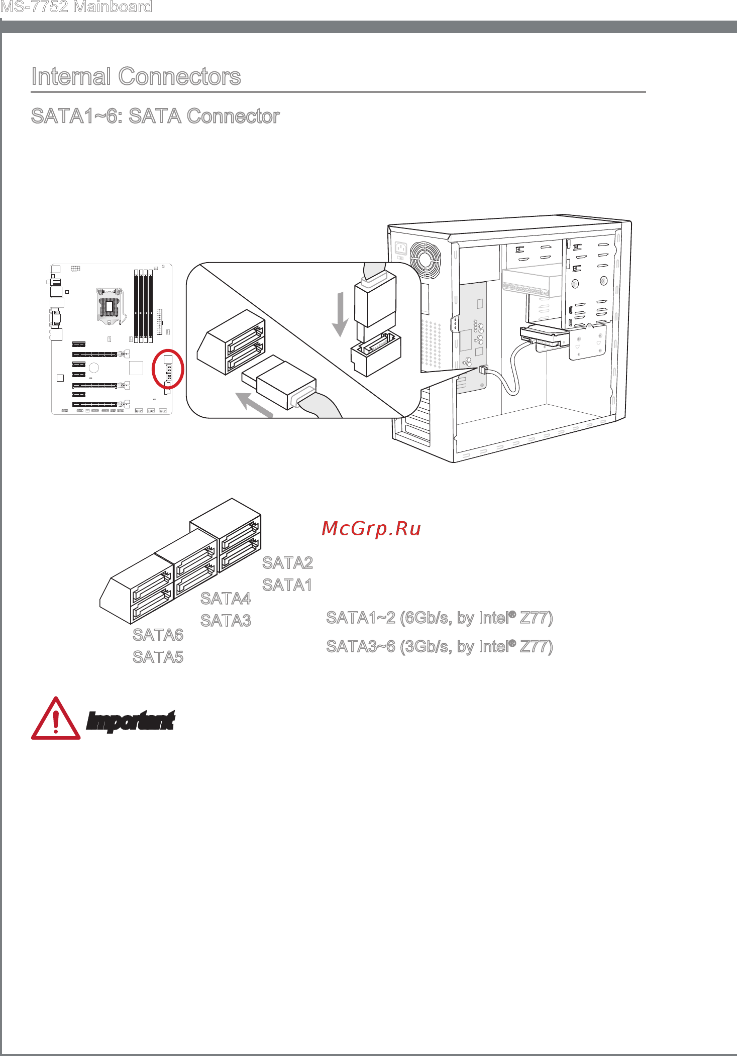MSI Z77A-G45 THUNDERBOLT [30/180] Sata1 6 sata connector