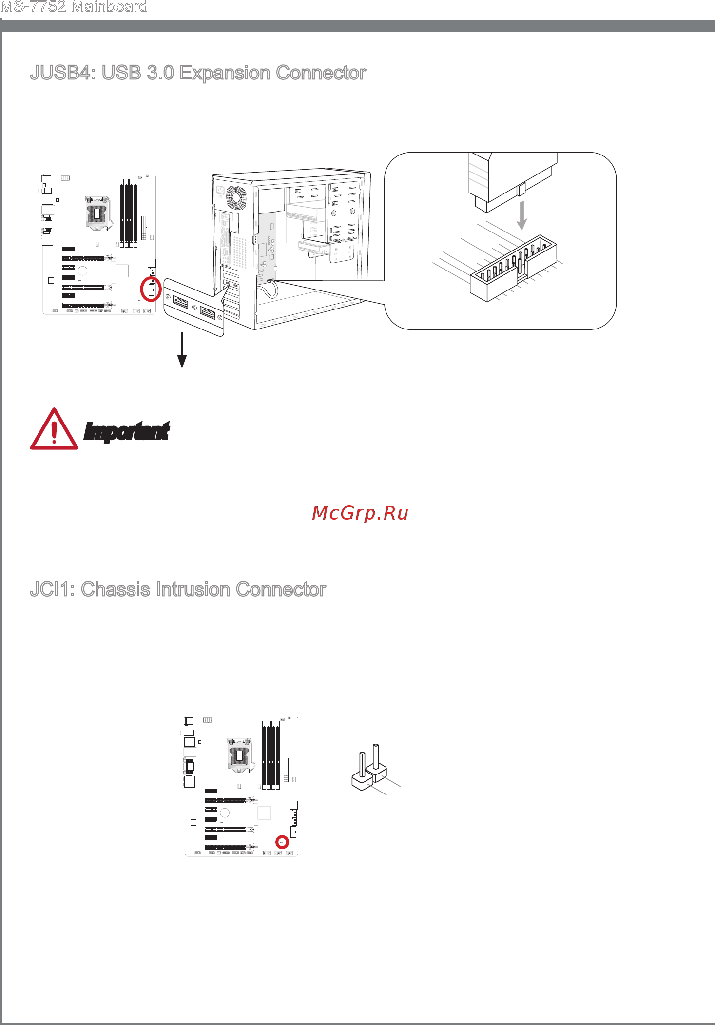 MSI Z77A-G45 THUNDERBOLT [34/180] Jci1 chassis intrusion connector