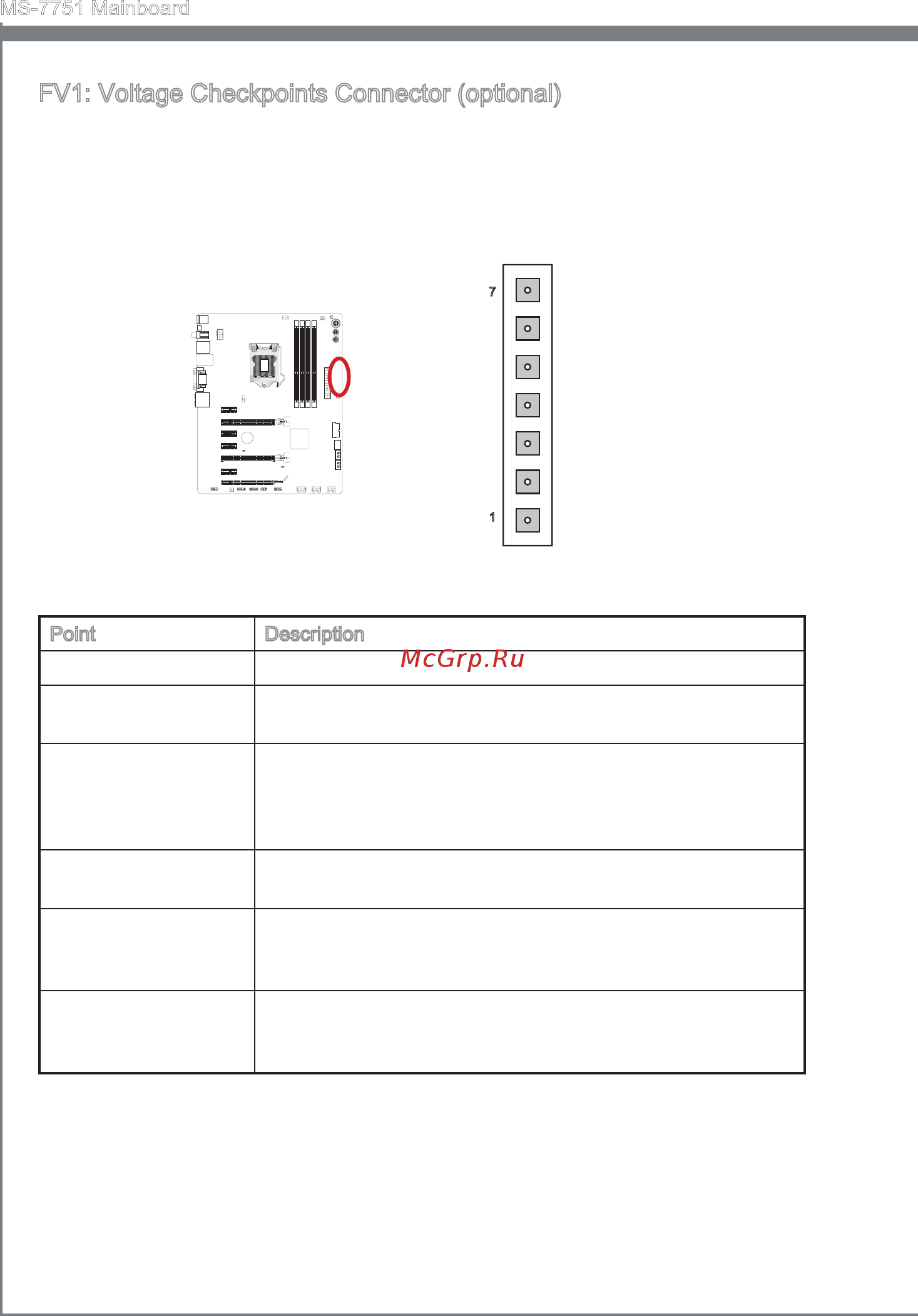 MSI Z77A-GD55 [34/174] Fv1 voltage checkpo nts connector opt onal