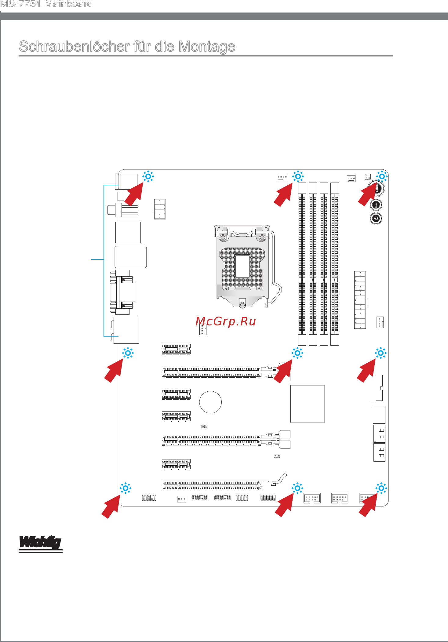 MSI Z77A-GD55 [62/174] Schraubenlöcher für d e montage