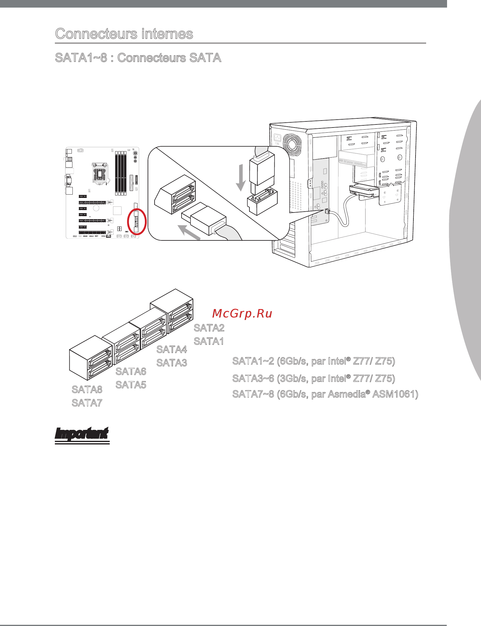 MSI Z77A-GD65 [113/182] Connecteurs internes