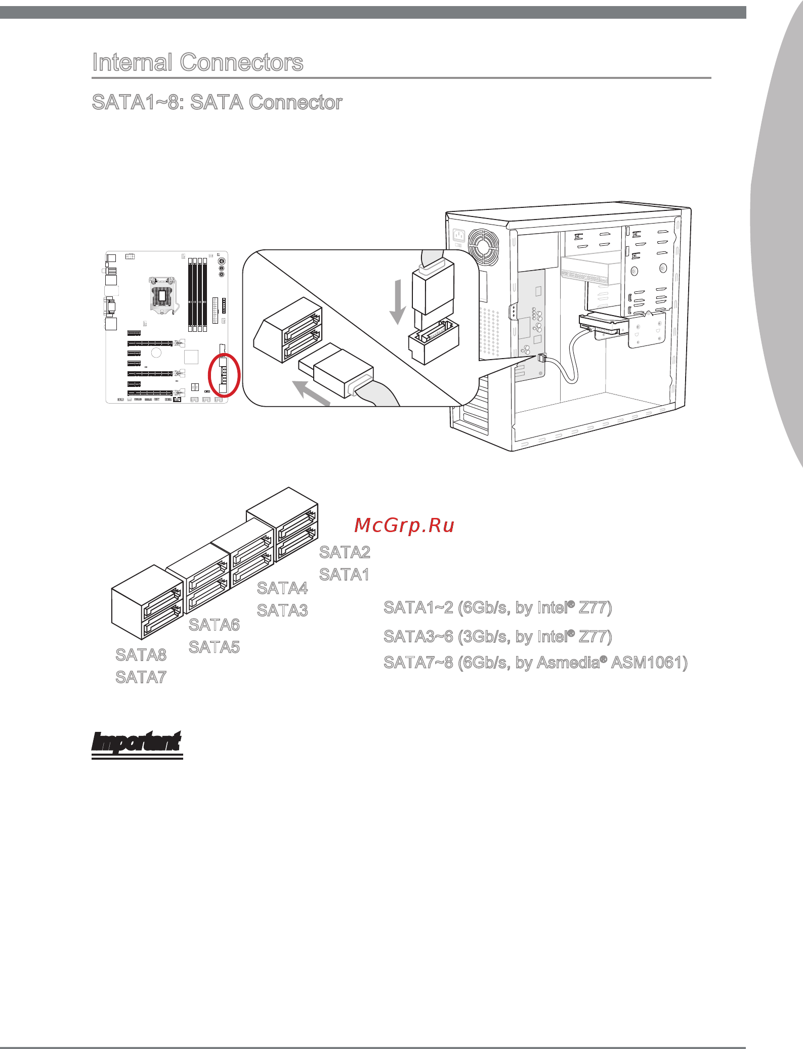 MSI Z77A-GD65 [27/182] Internal connectors