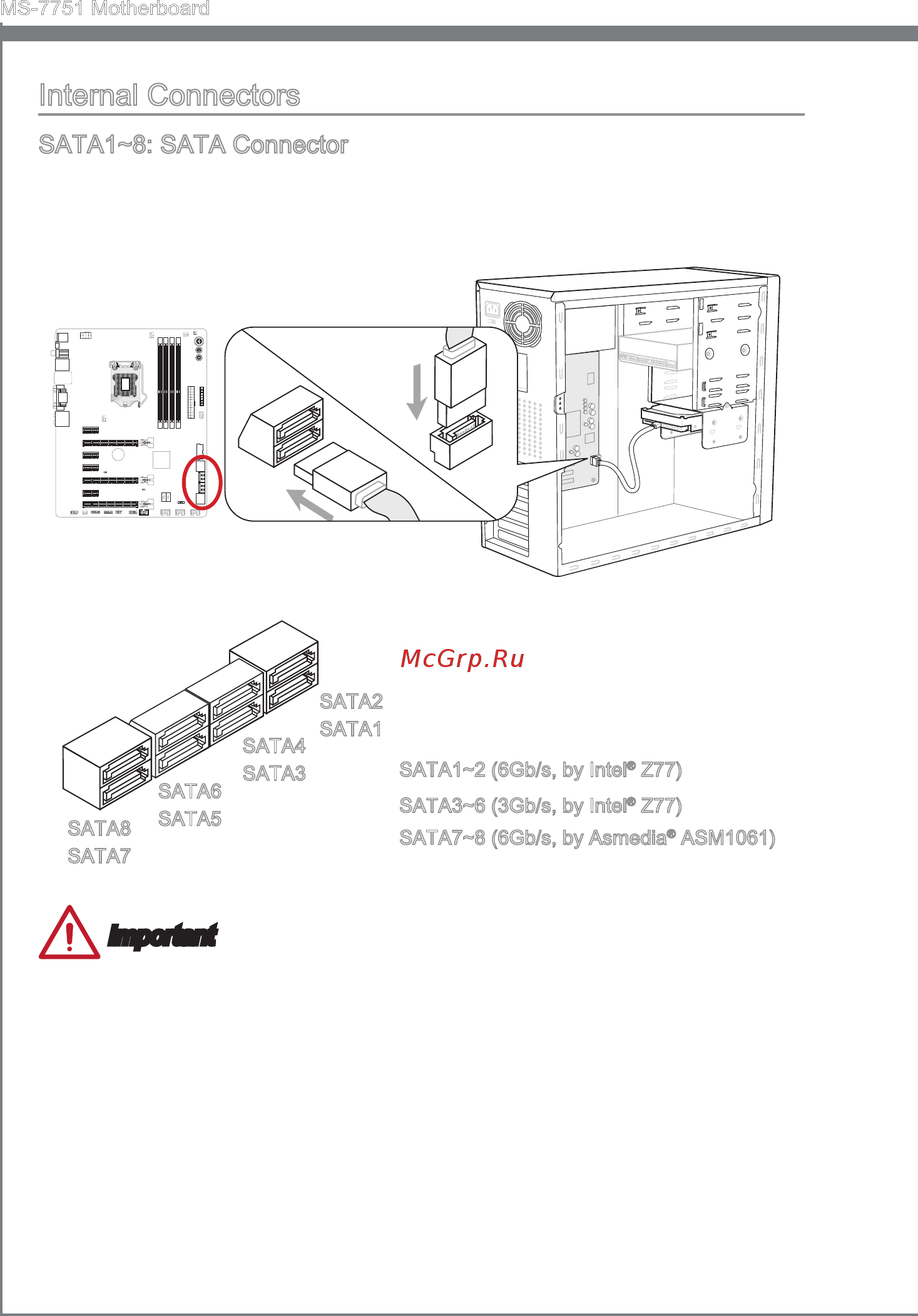 MSI Z77A-GD65 GAMING [32/204] Internal connectors