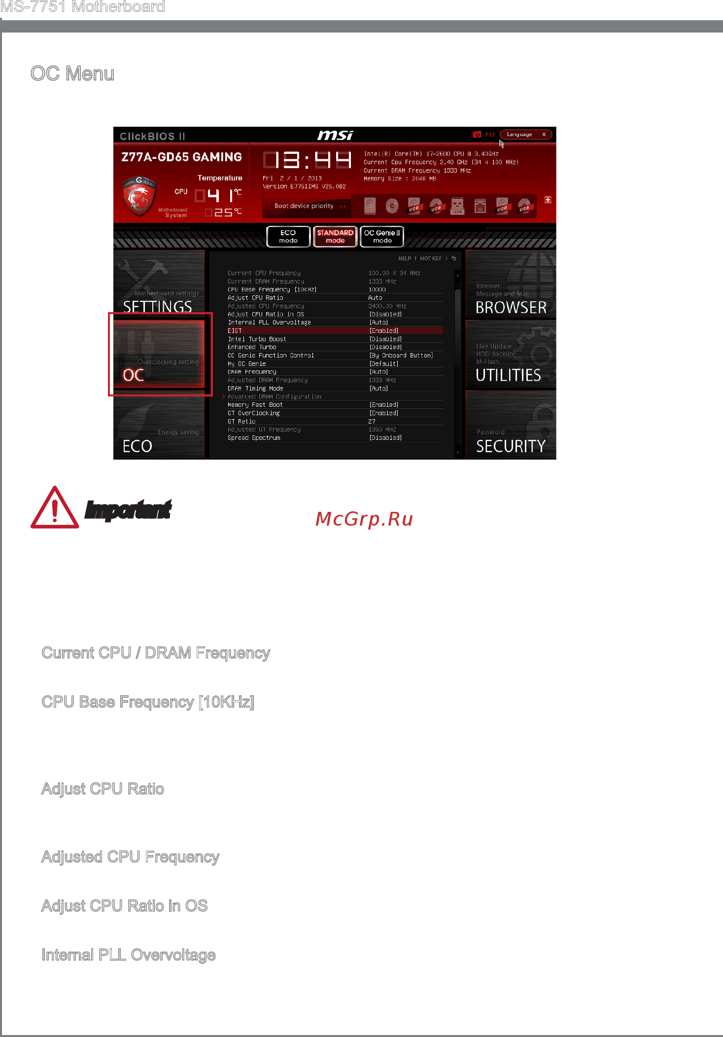 MSI Z77A-GD65 GAMING [50/204] Important