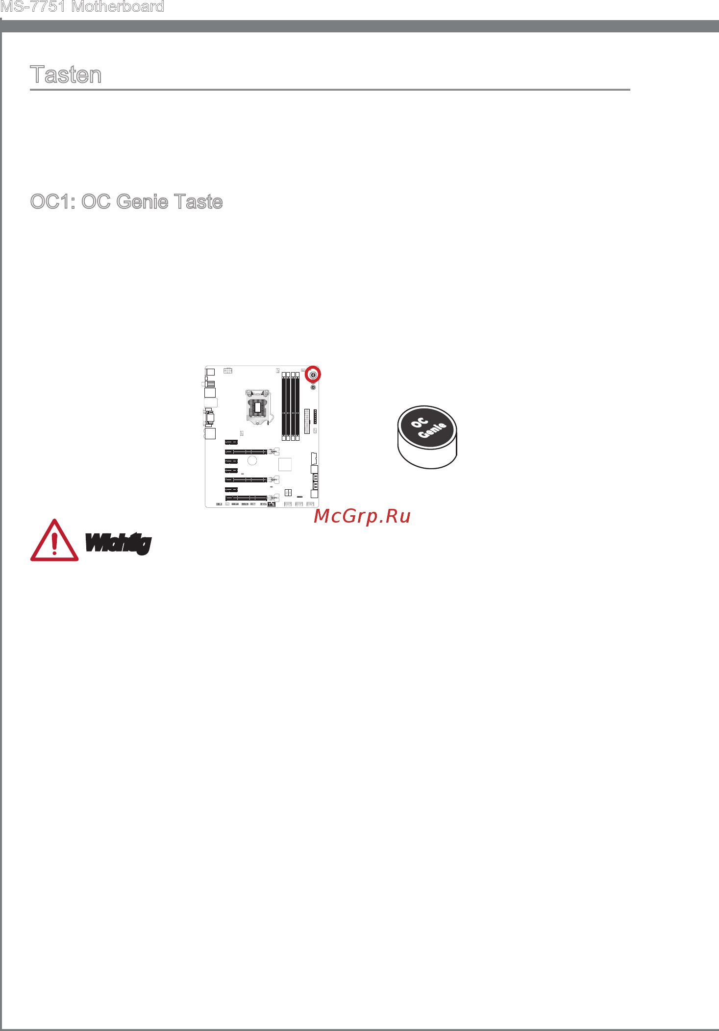MSI Z77A-GD65 GAMING [88/204] Tasten
