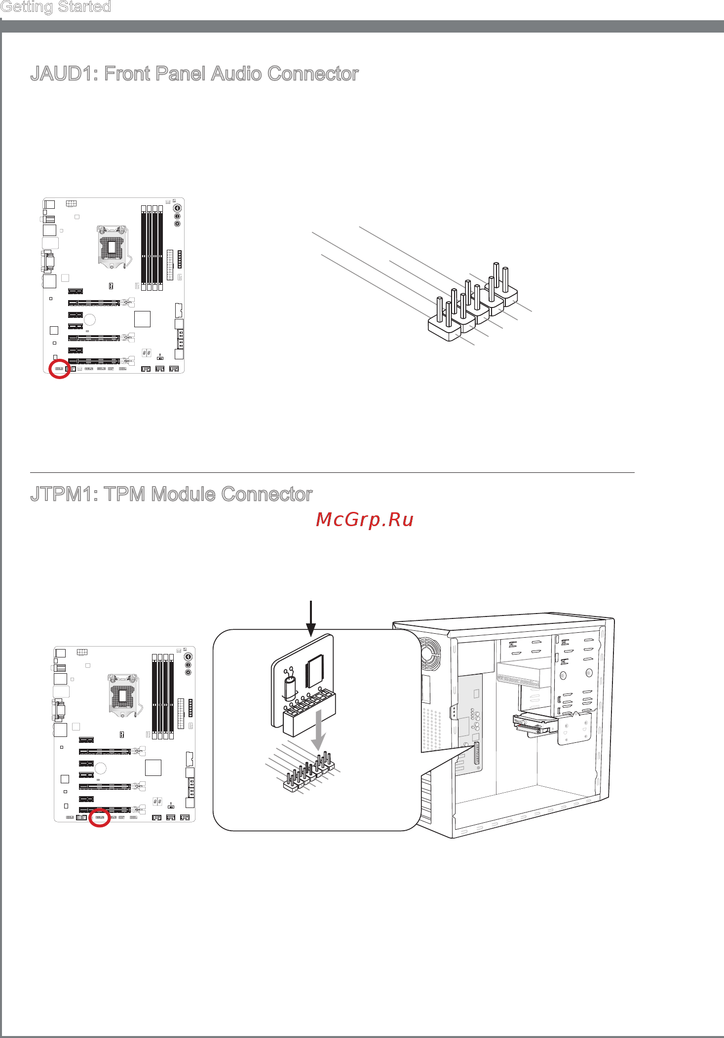 MSI Z77A-GD80 [40/100] Jaud1 front panel aud o connector
