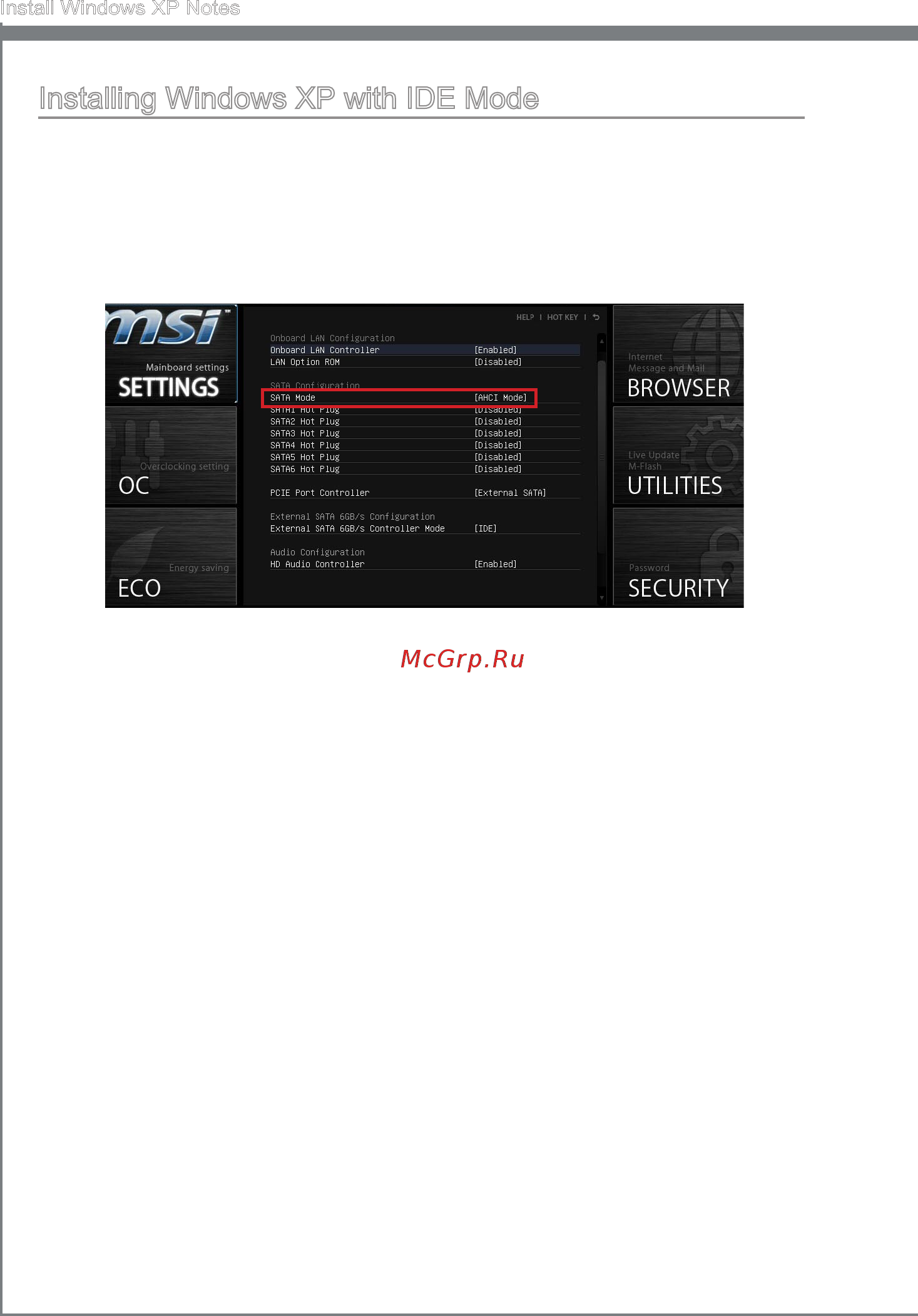 MSI Z77A-GD80 [98/100] Install ng w ndows xp w th ide mode