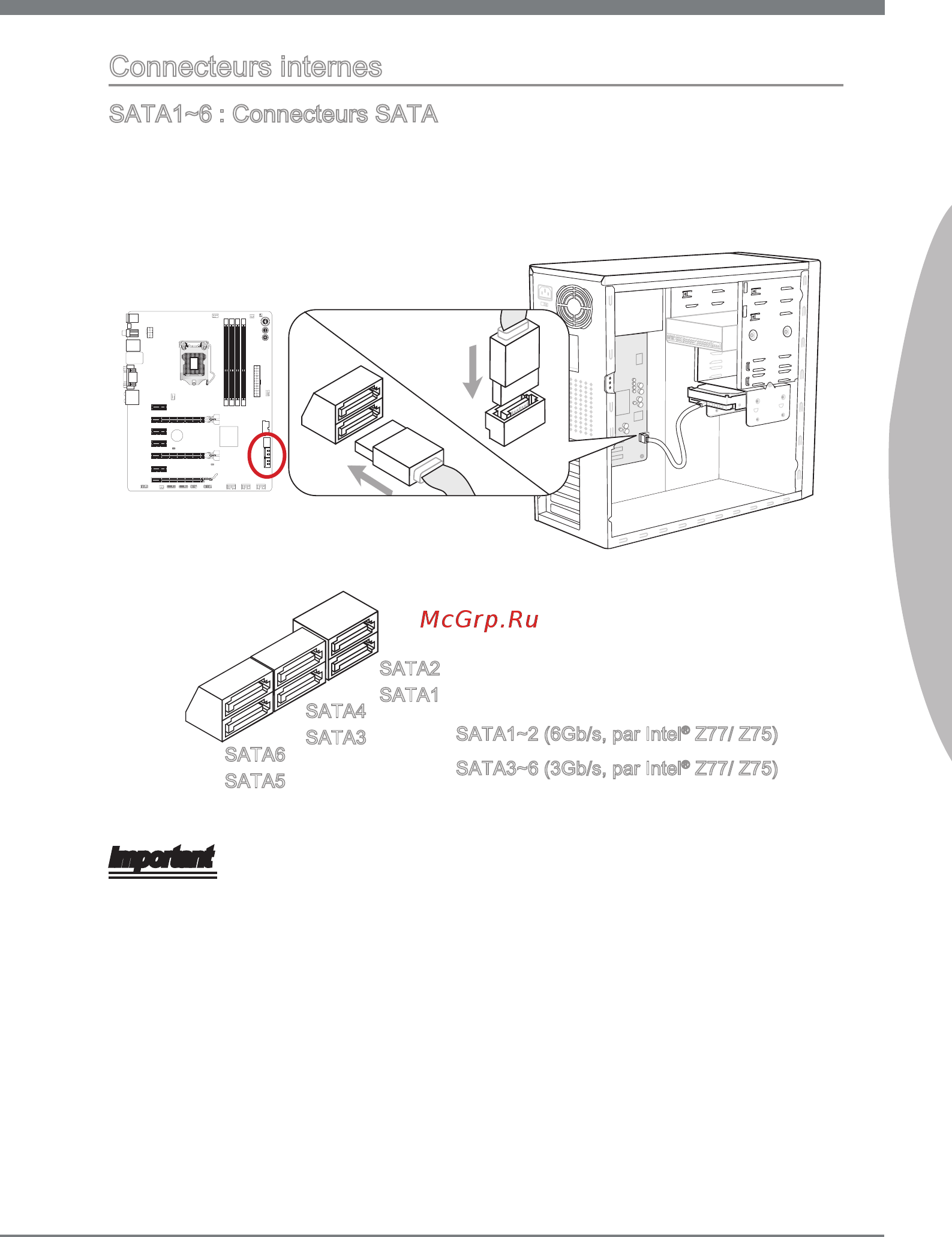 MSI Z77A-G45 [103/164] Sata1 6 connecteurs sata