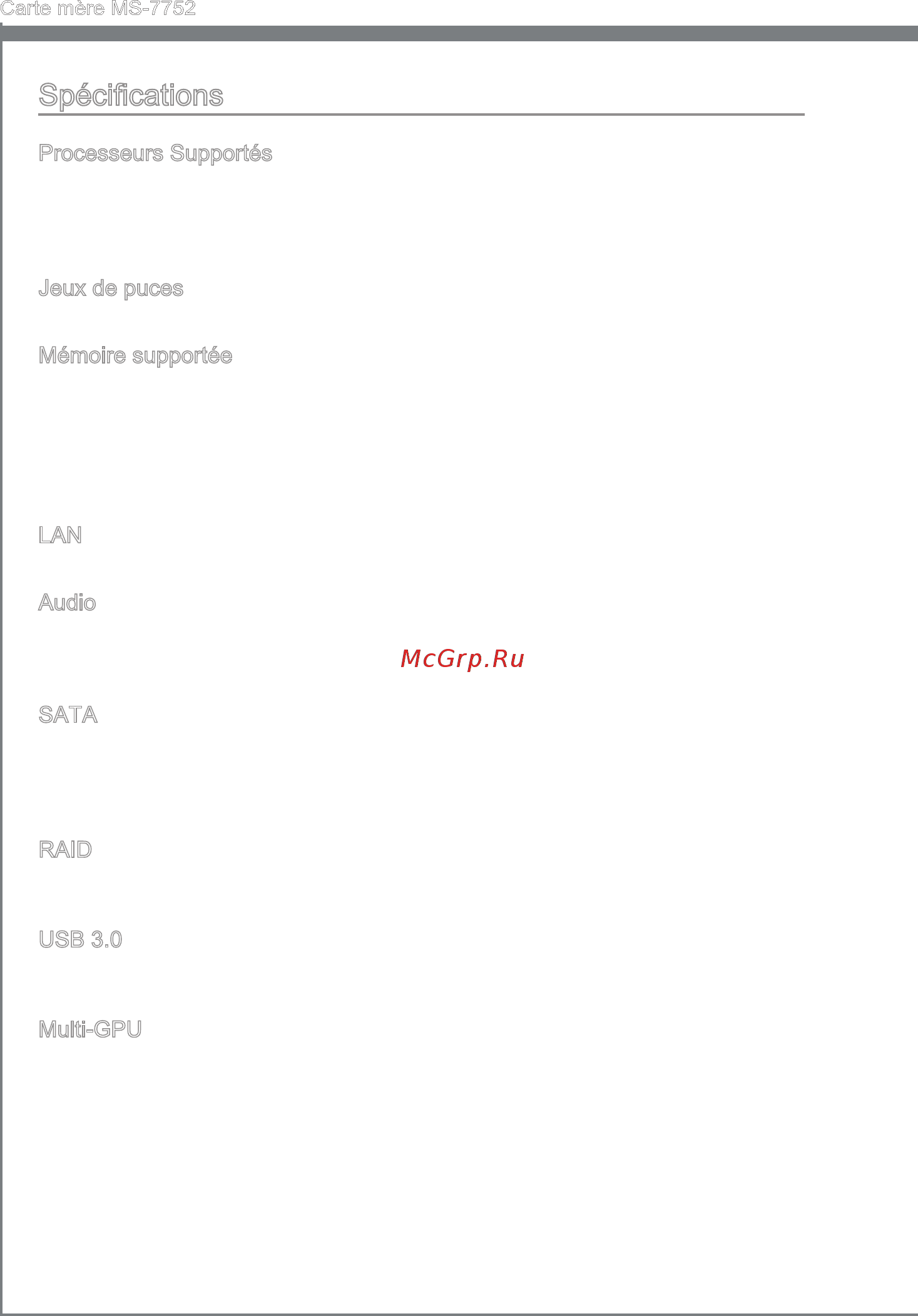 MSI Z77A-G45 [88/164] Mémo re supportée