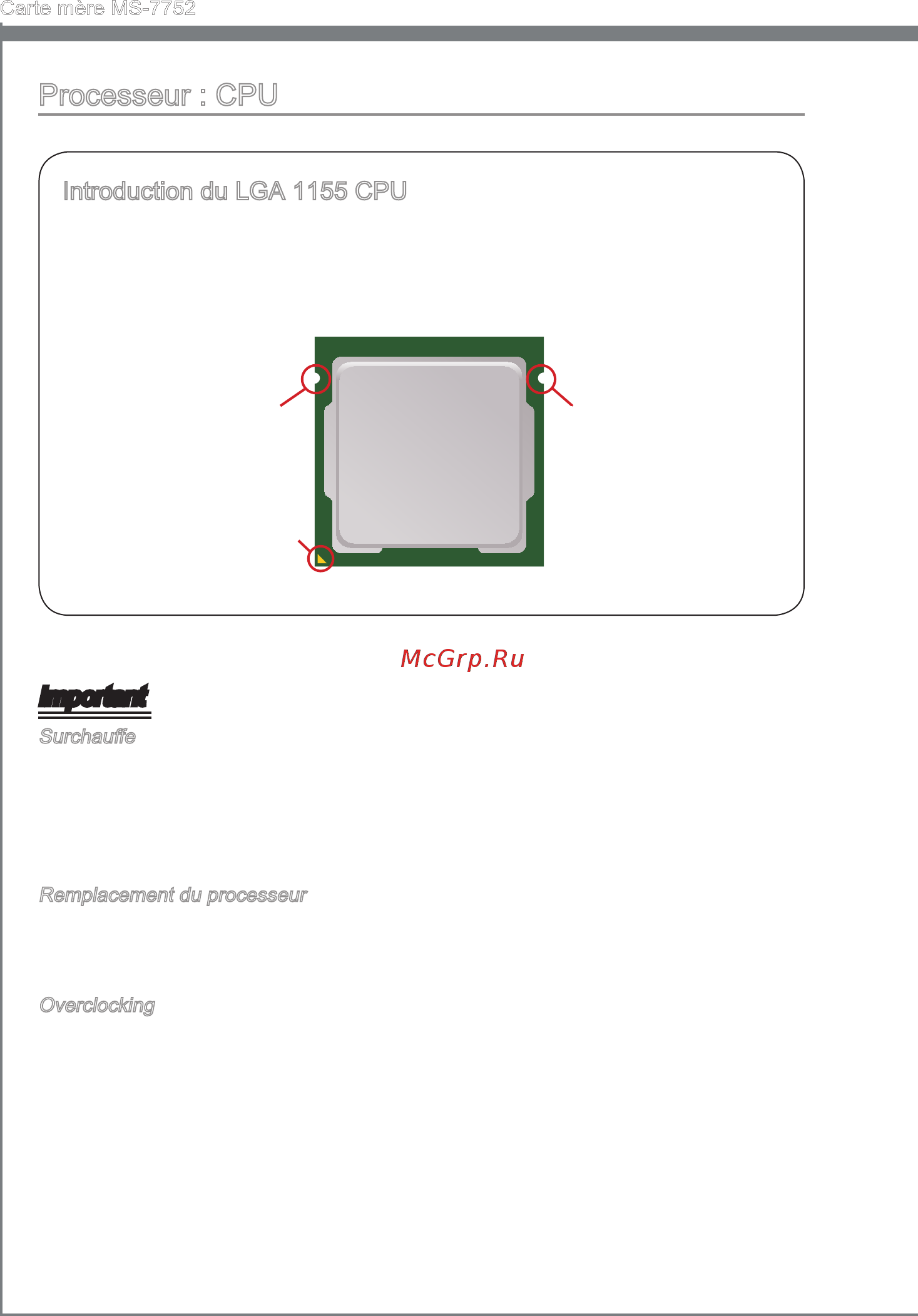 MSI Z77A-G45 [94/164] Processeur cpu