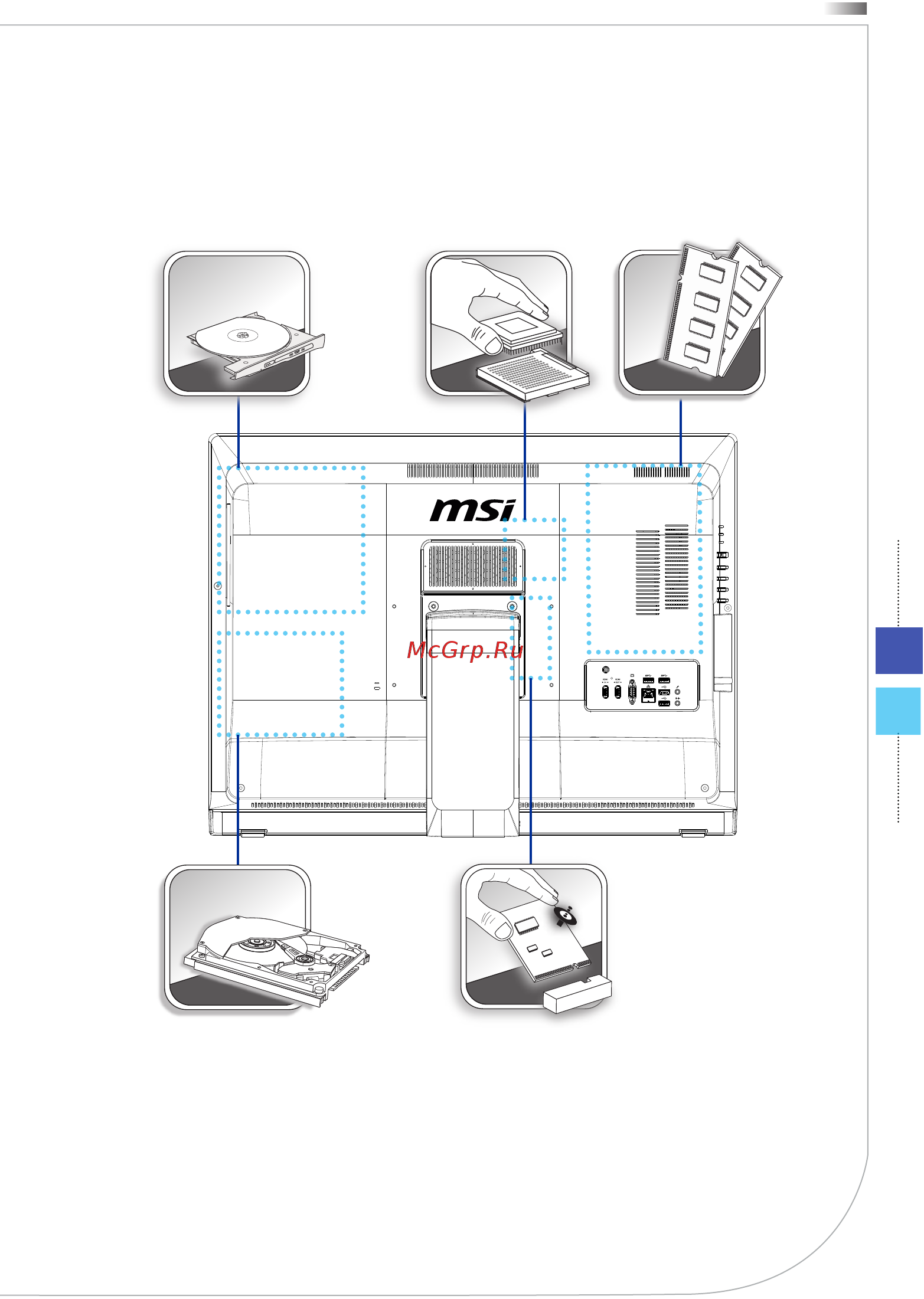 MSI WIND TOP AE2712 [23/91] Замена и обновление компонентов