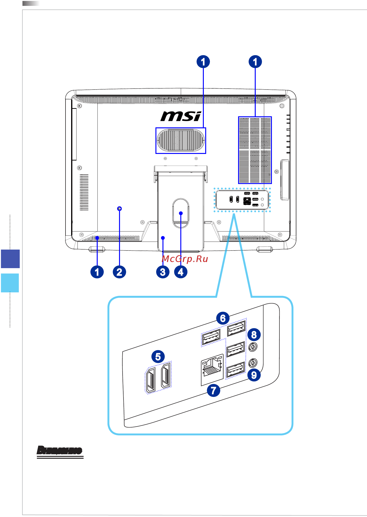 MSI WIND TOP AE2282G [16/91] Вид сзади