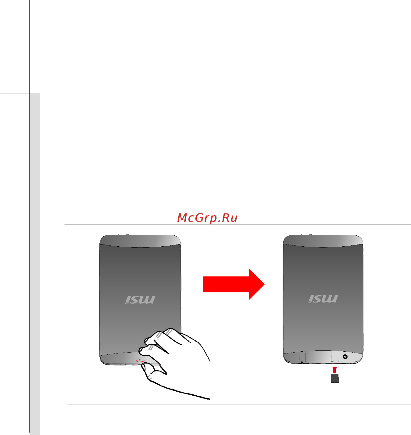 MSI ENJOY 71 [28/57] Inserting a micro sd card to your tablet pc