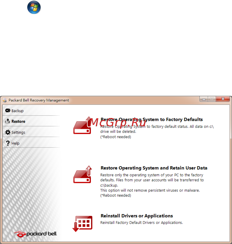 Packard Bell DOT SC Инструкция по эксплуатации онлайн [1003/2279] 106214