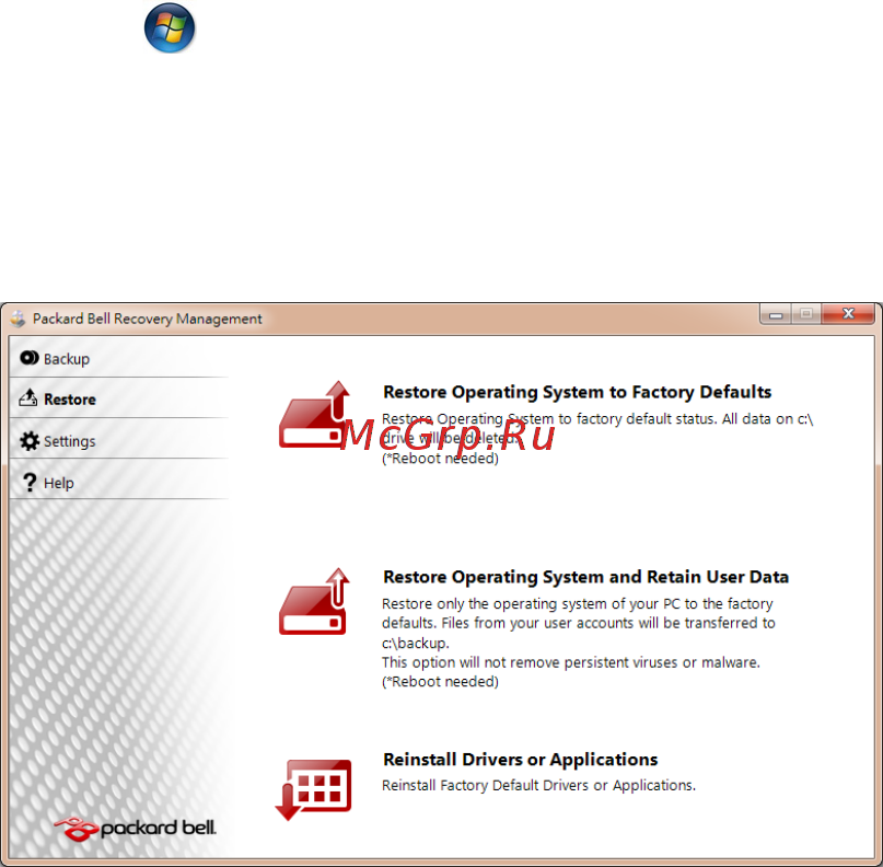 Packard Bell DOT SC Инструкция по эксплуатации онлайн [1111/2279] 106214