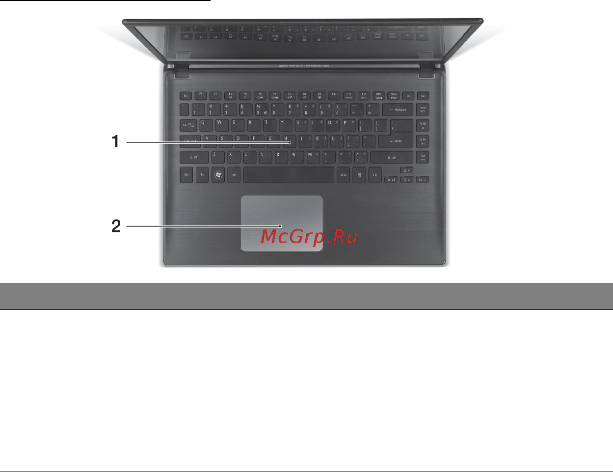 Acer ASPIRE M5-481TG [26/104] Вид клавиатуры