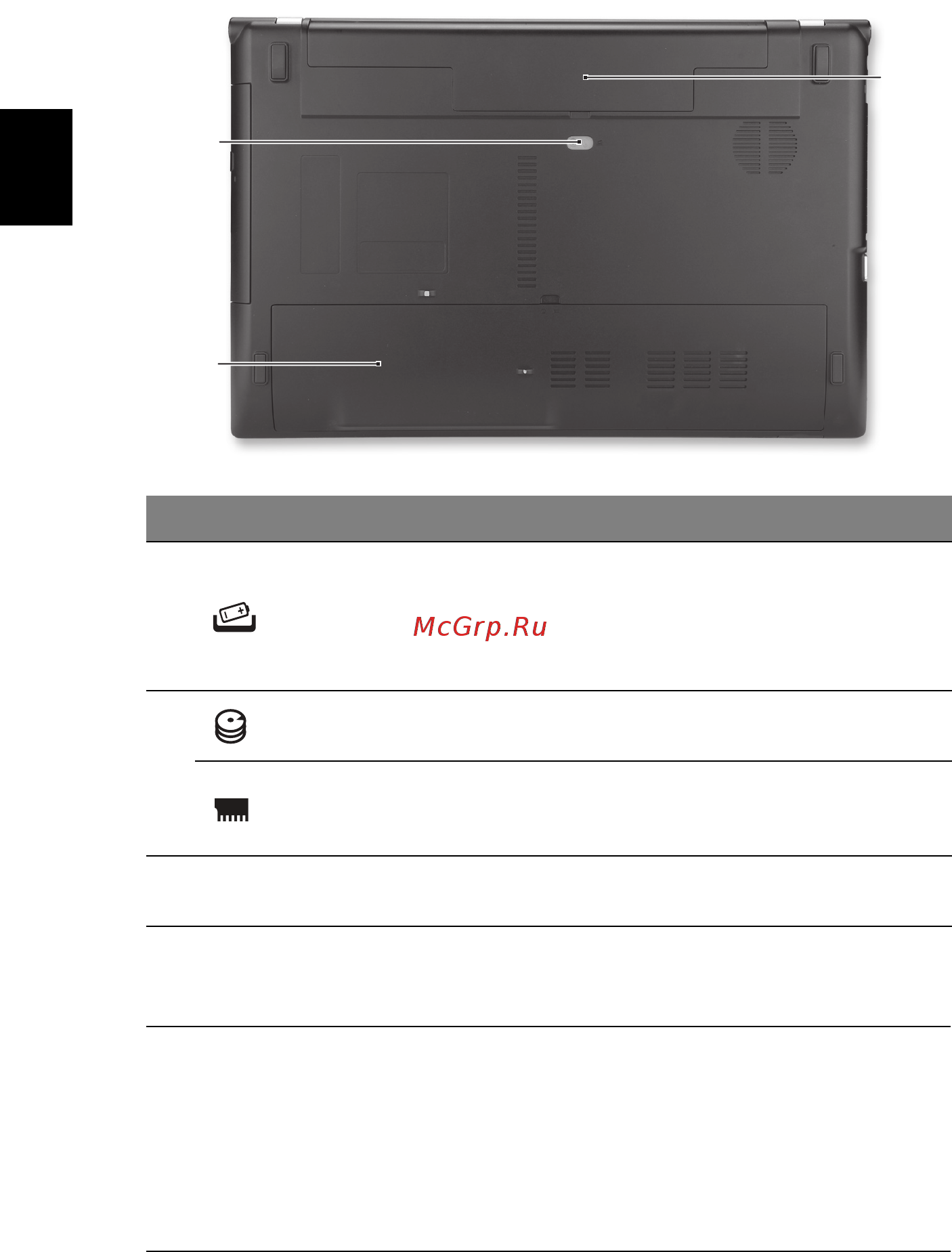 Acer ASPIRE V3-571G [10/10] Вид снизу