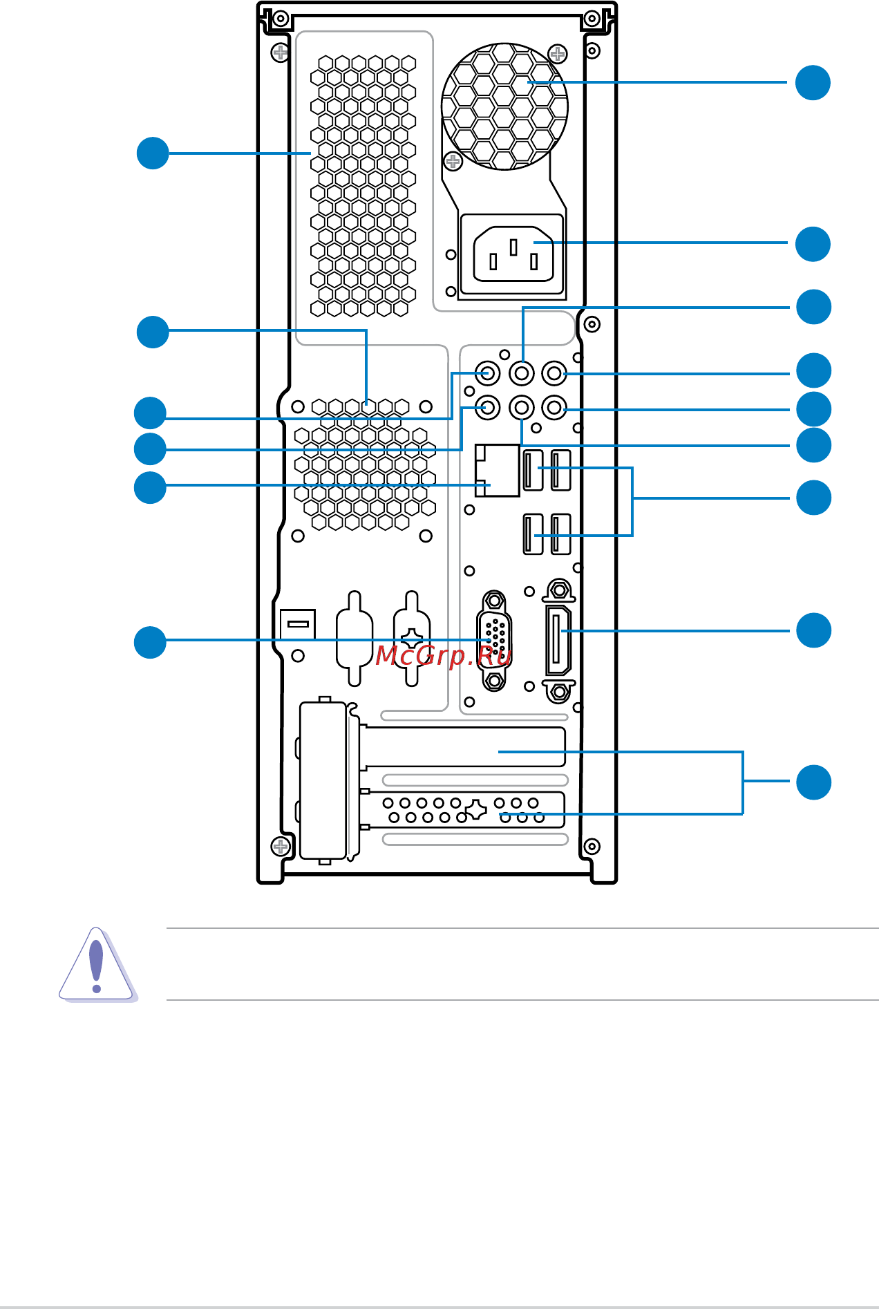 Asus P6-M4A3000E [12/59] Rear panel