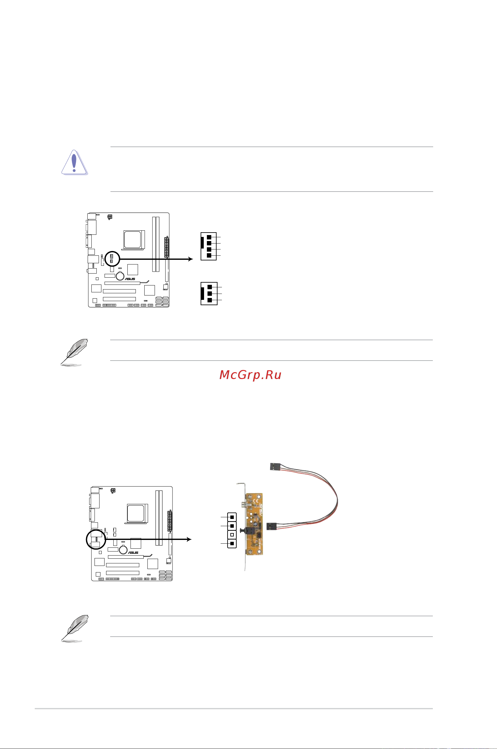 Asus V7-M4A3000E [50/85] Cpu chassis and power fan connectors 4 pincpu_fan 3 pincha_fan