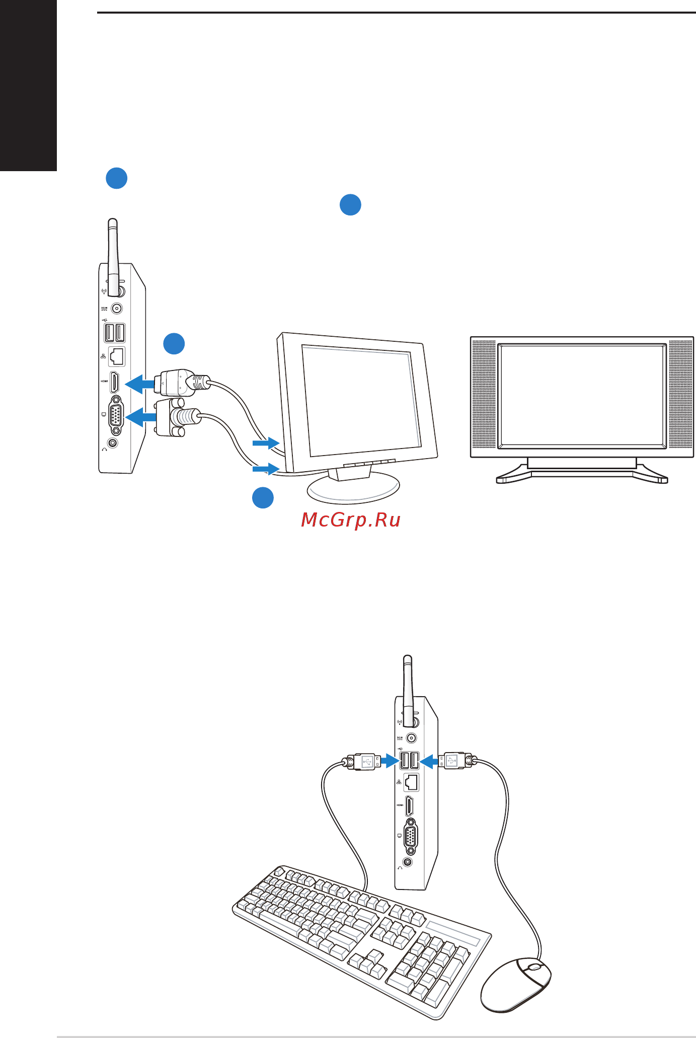 Asus EEEBOX PC EB1012P [24/46] Подключение монитора