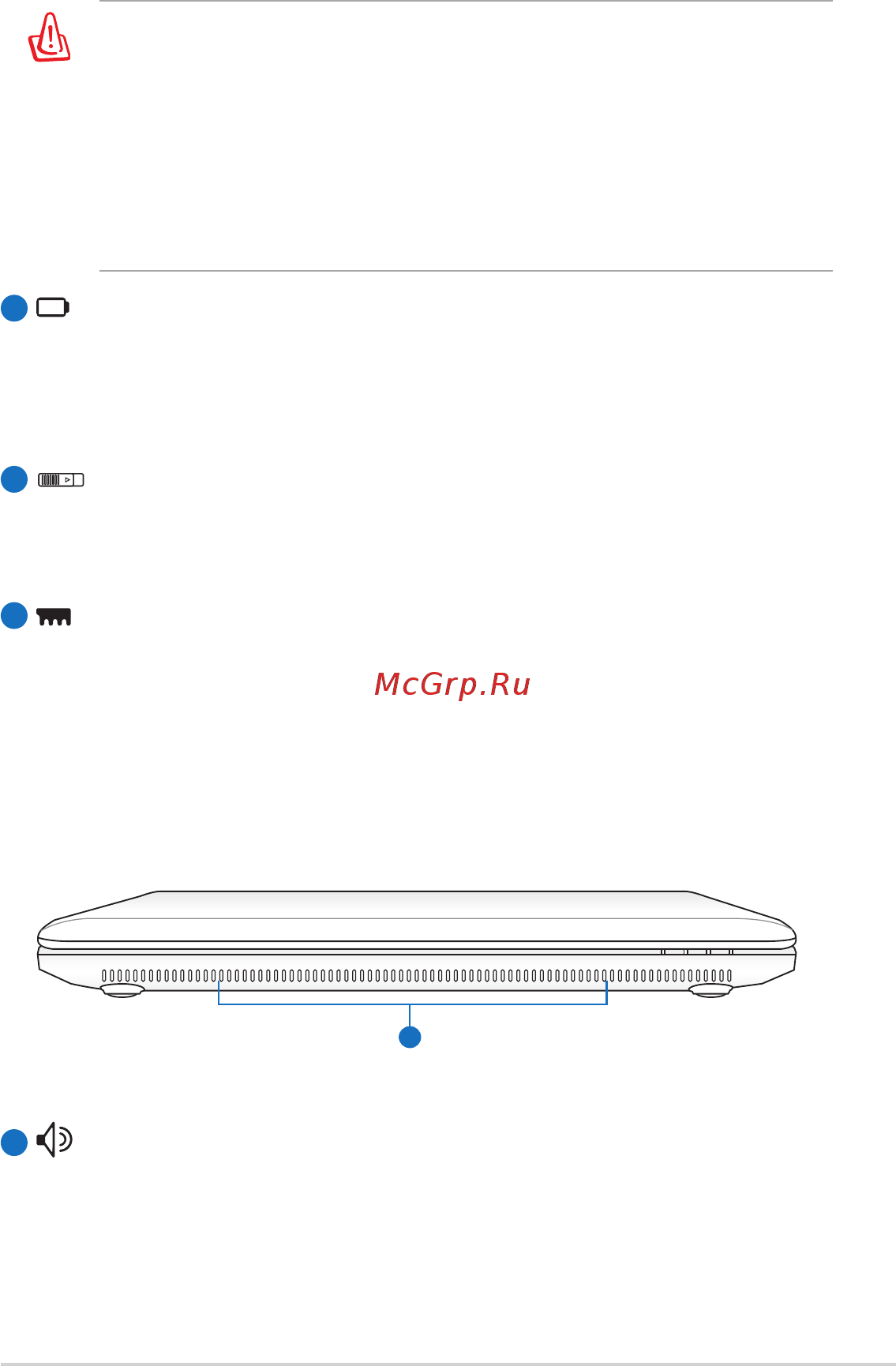 Asus EEE PC 1015T [15/66] Передняя сторона