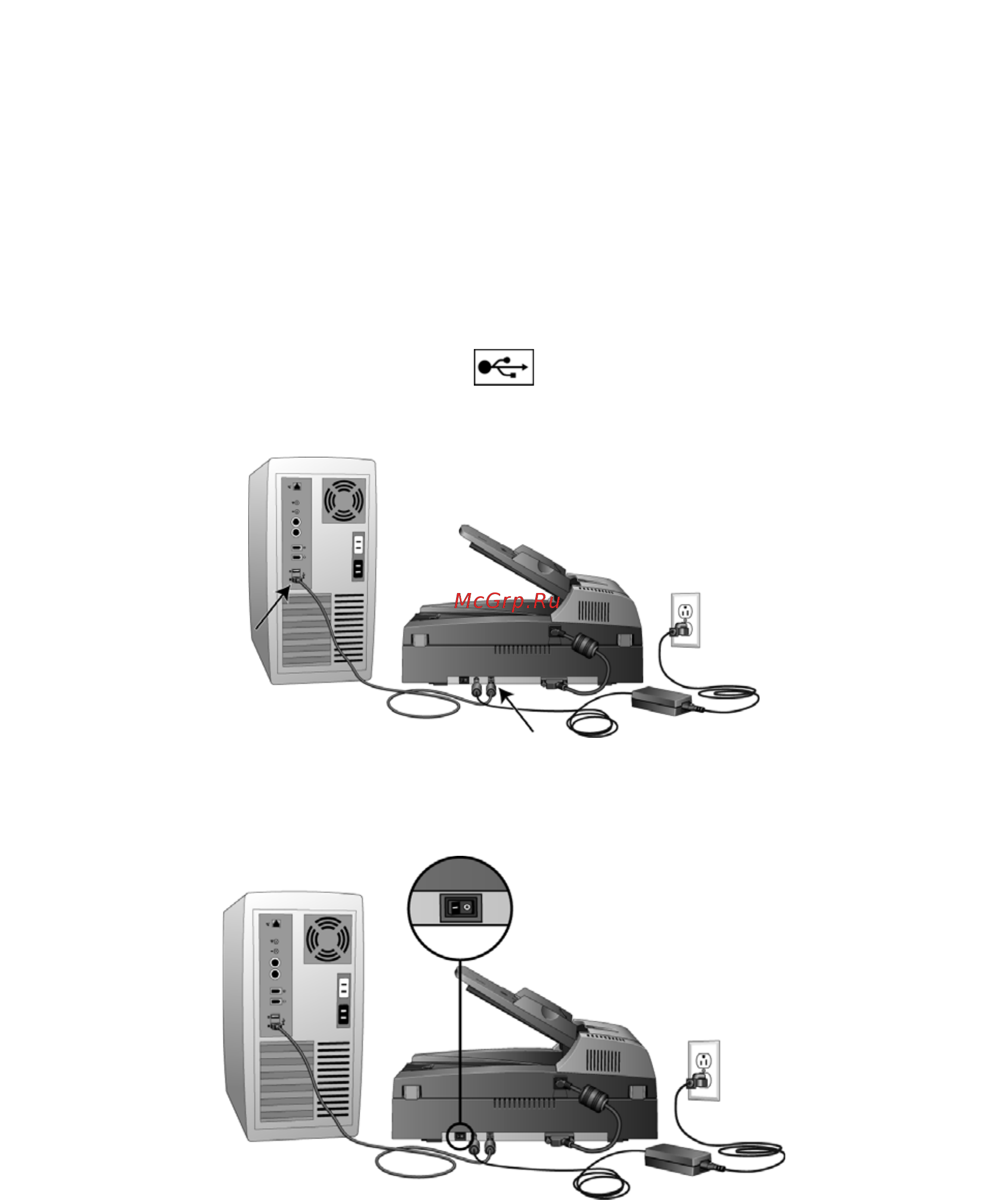 Xerox DOCUMATE 3640 [20/126] Подключение кабеля usb и включение питания