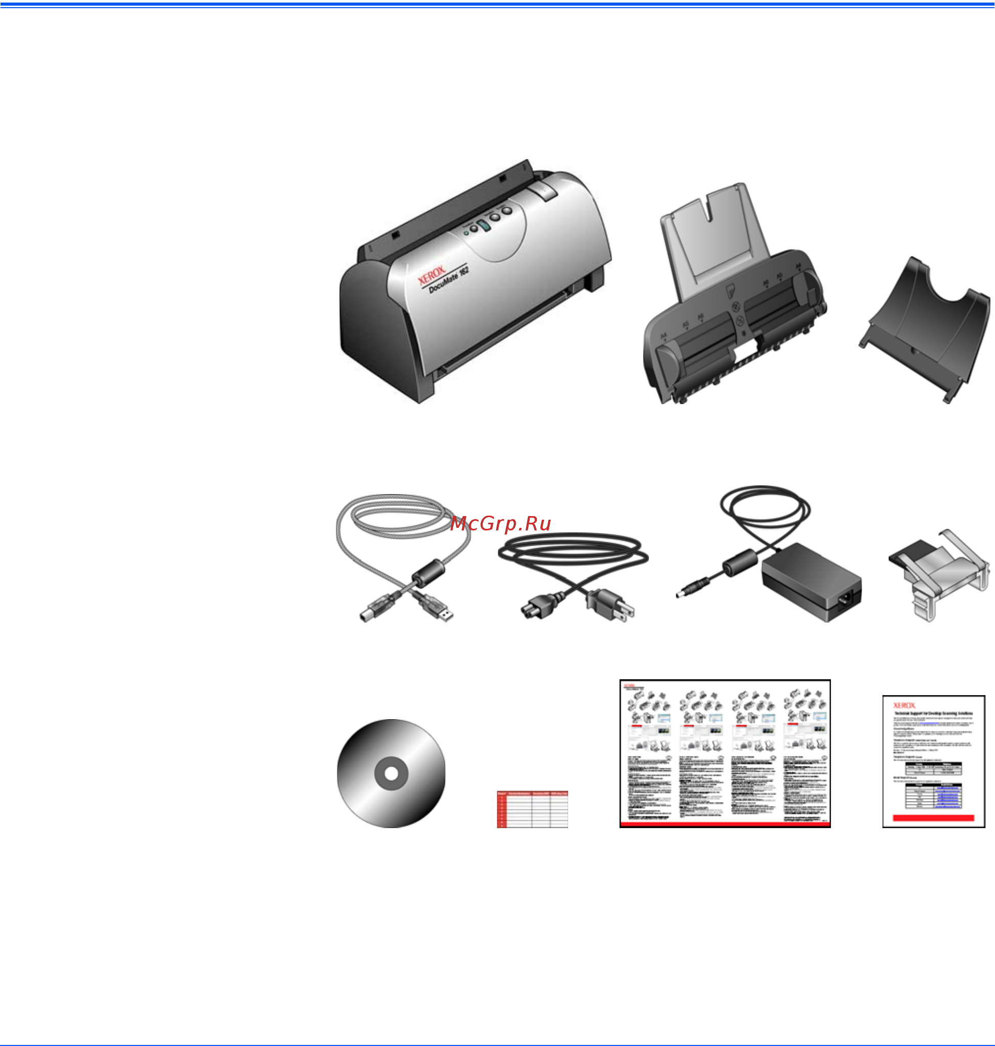 Xerox DOCUMATE 162 [6/102] Руководство пользователя сканера documate 162 1